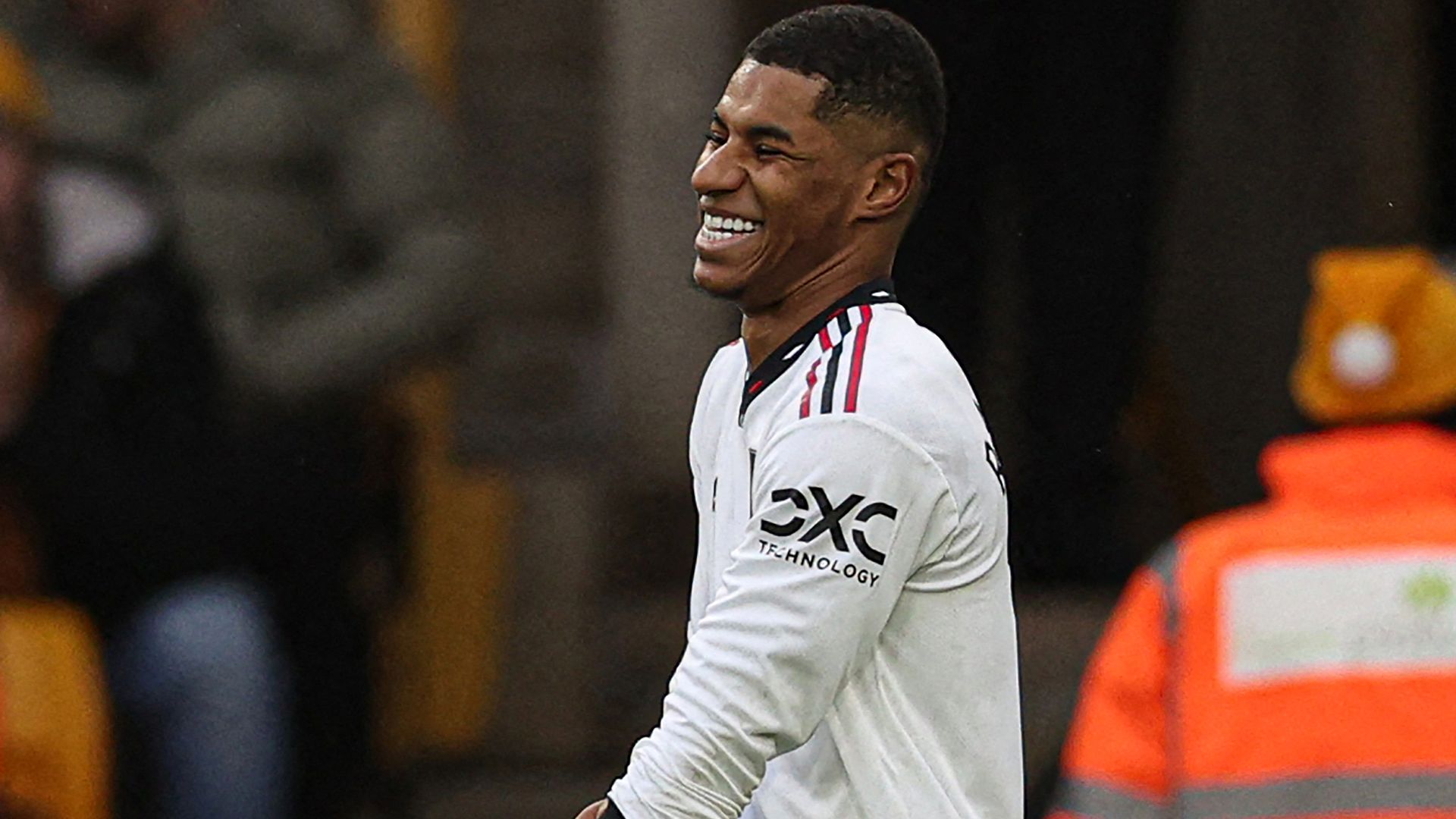 Marcus Rashford Manchester United smile 2022-23