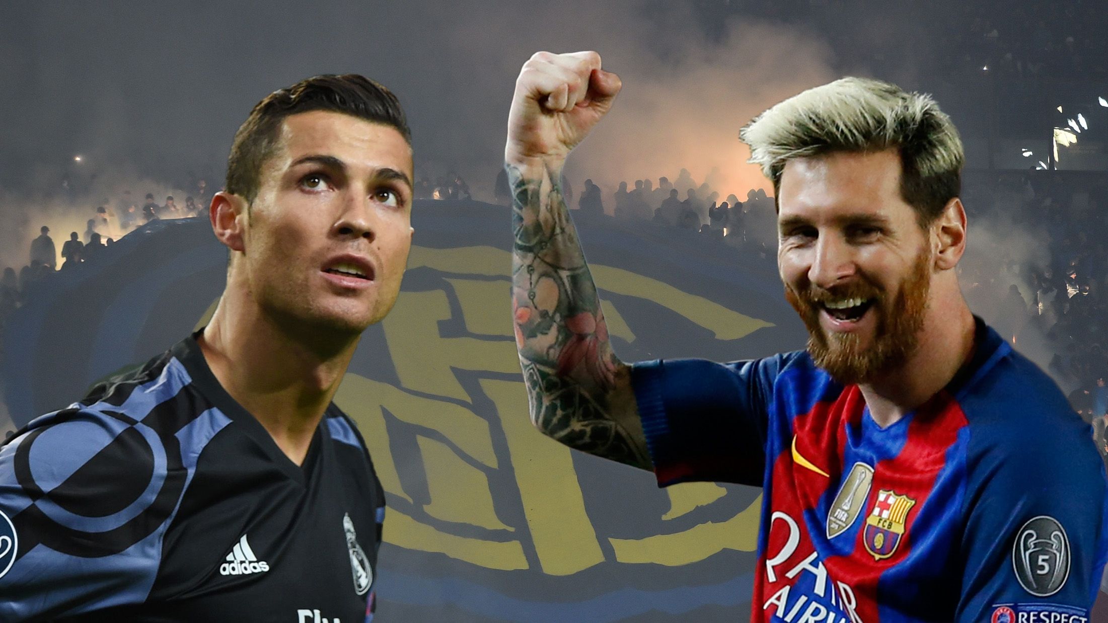 Ronaldo Messi Serie A composite