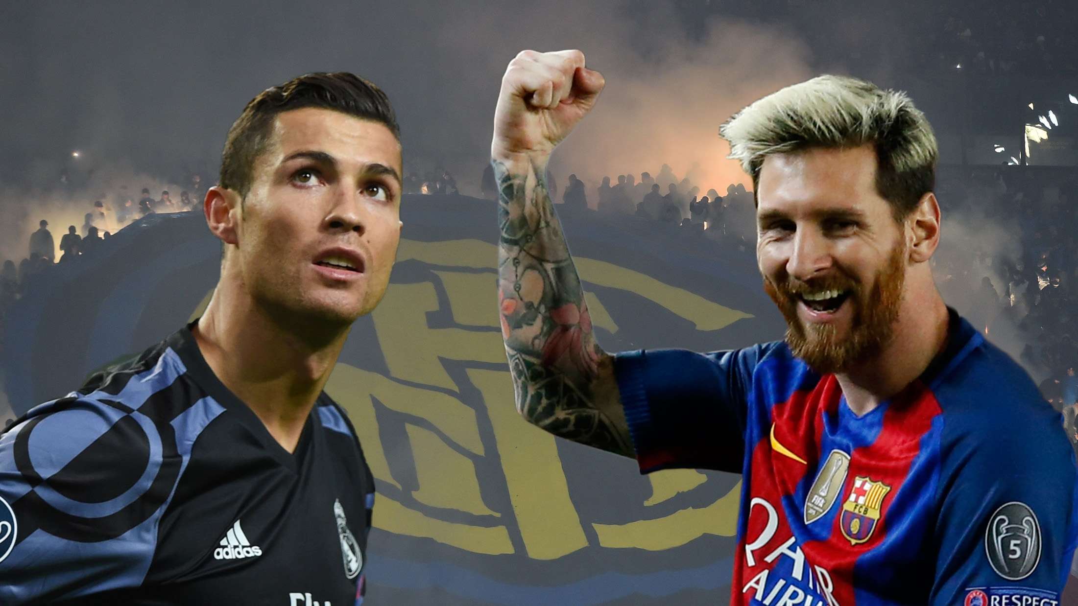 Ronaldo Messi Serie A composite