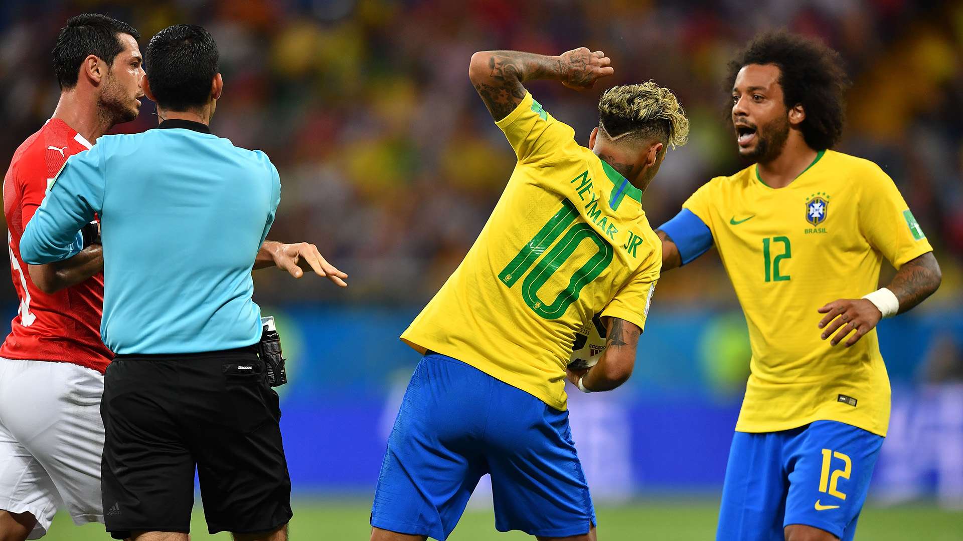 Neymar Cesar Ramos Marcelo Brazil Switzerland World Cup 17062018