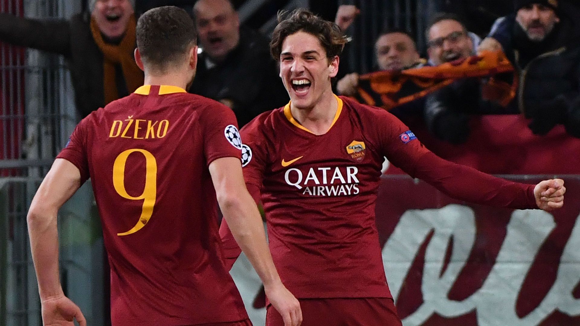 Dzeko Zaniolo Roma Porto Champions League