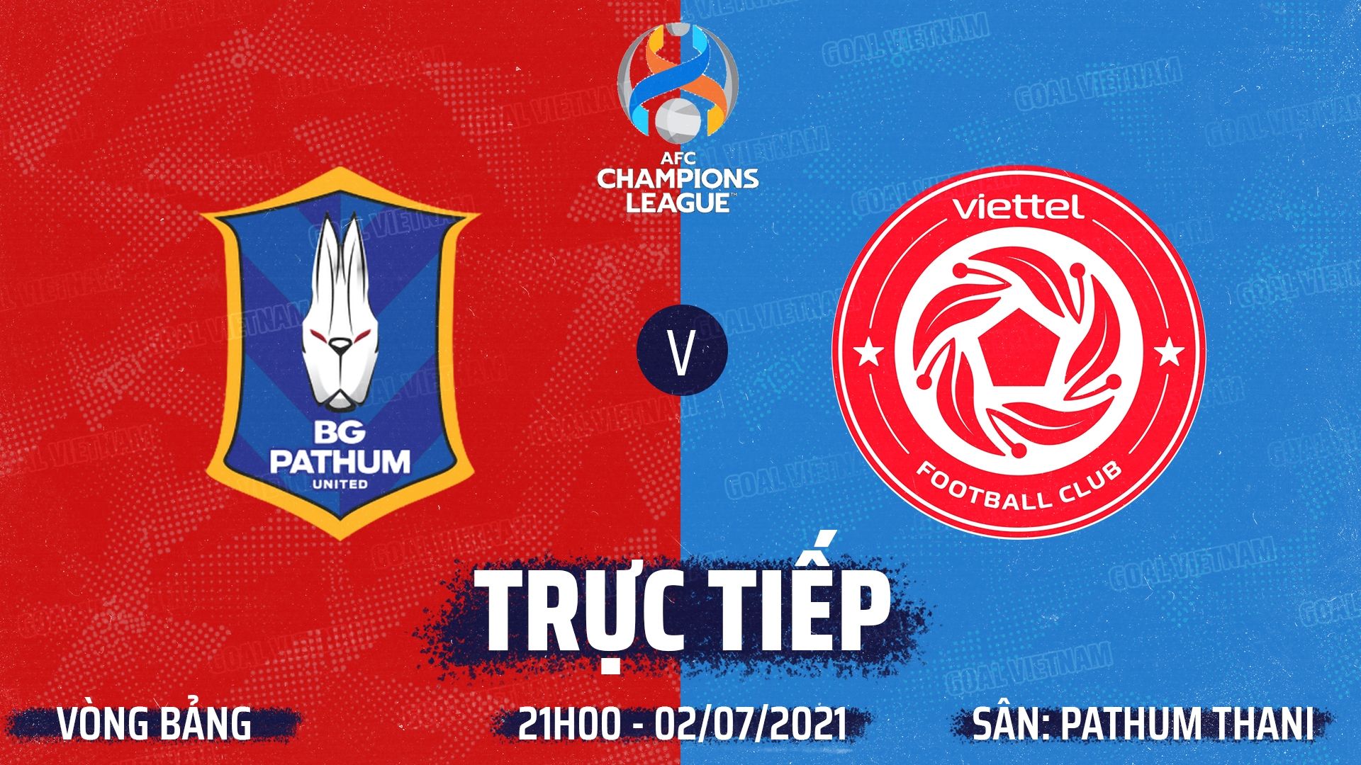 Live BG Pathum United vs Viettel FC AFC Champions League 2021 GFX