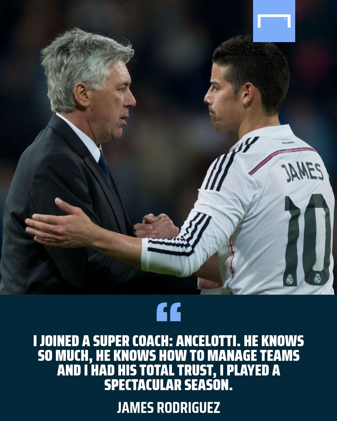 Carlo Ancelotti James Rodriguez Real Madrid Everton GFX