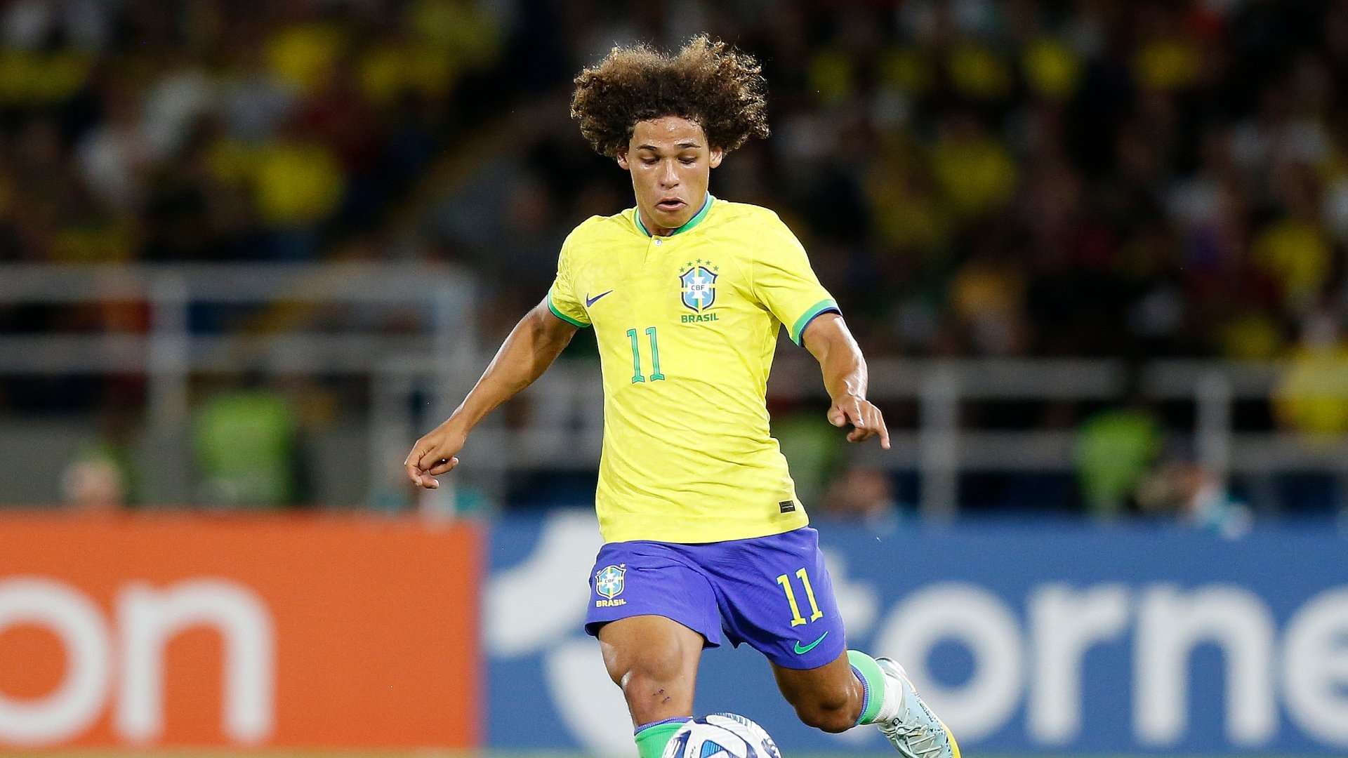 Guilherme Biro em ação pela seleção brasileira sub-20, no Sul-Americano 2023