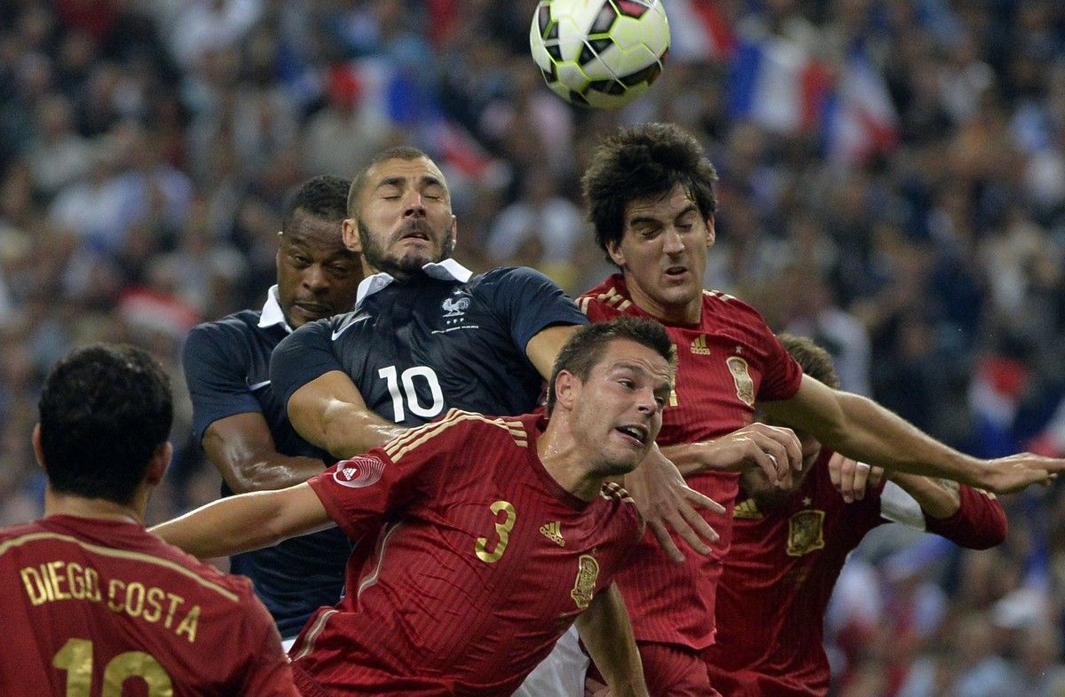 Karim Benzema Mikel San Jose Cesar Azpilicueta France Spain Friendly 04092014