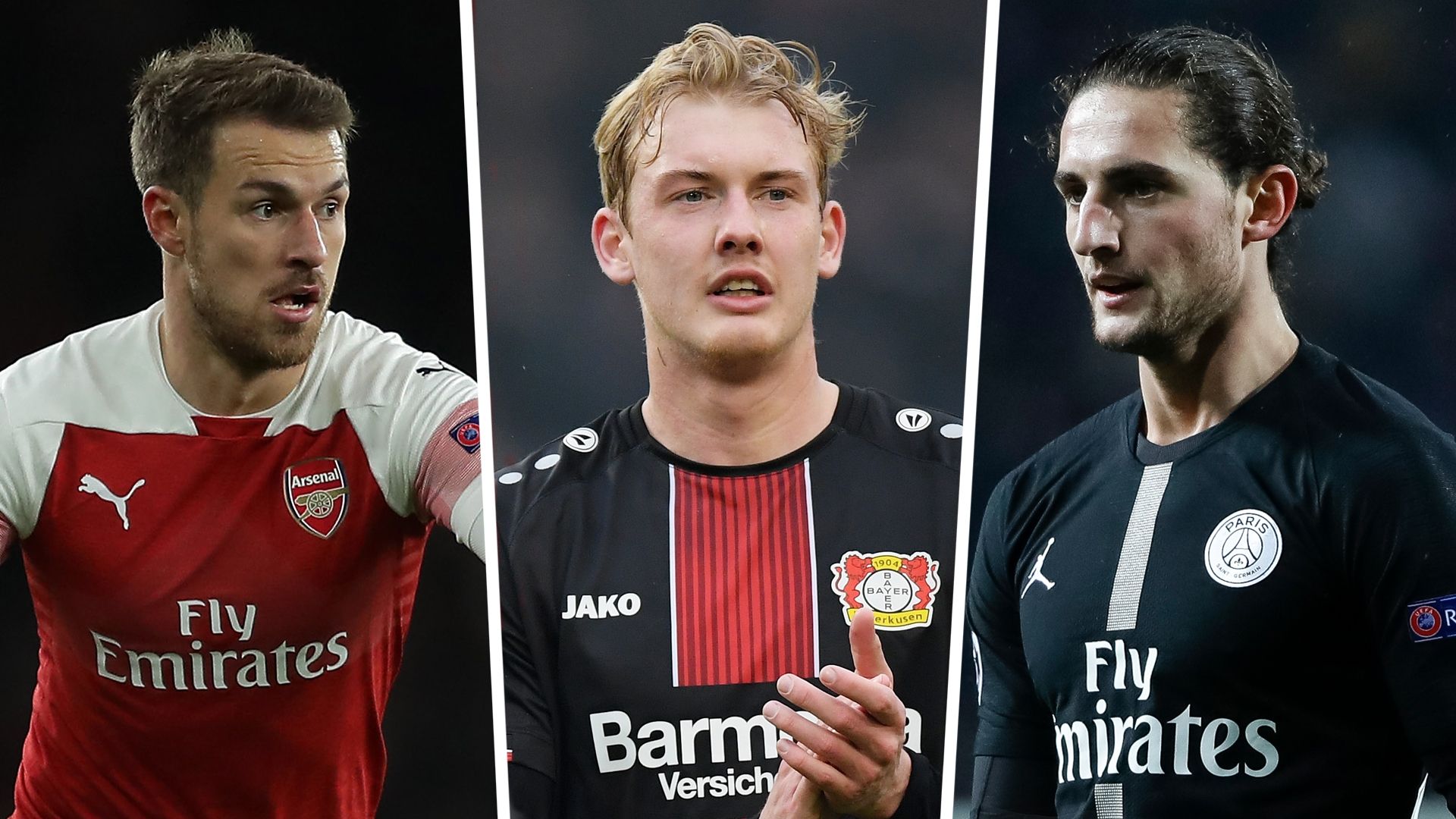 Aaron Ramsey Julian Brandt Adrien Rabiot Split