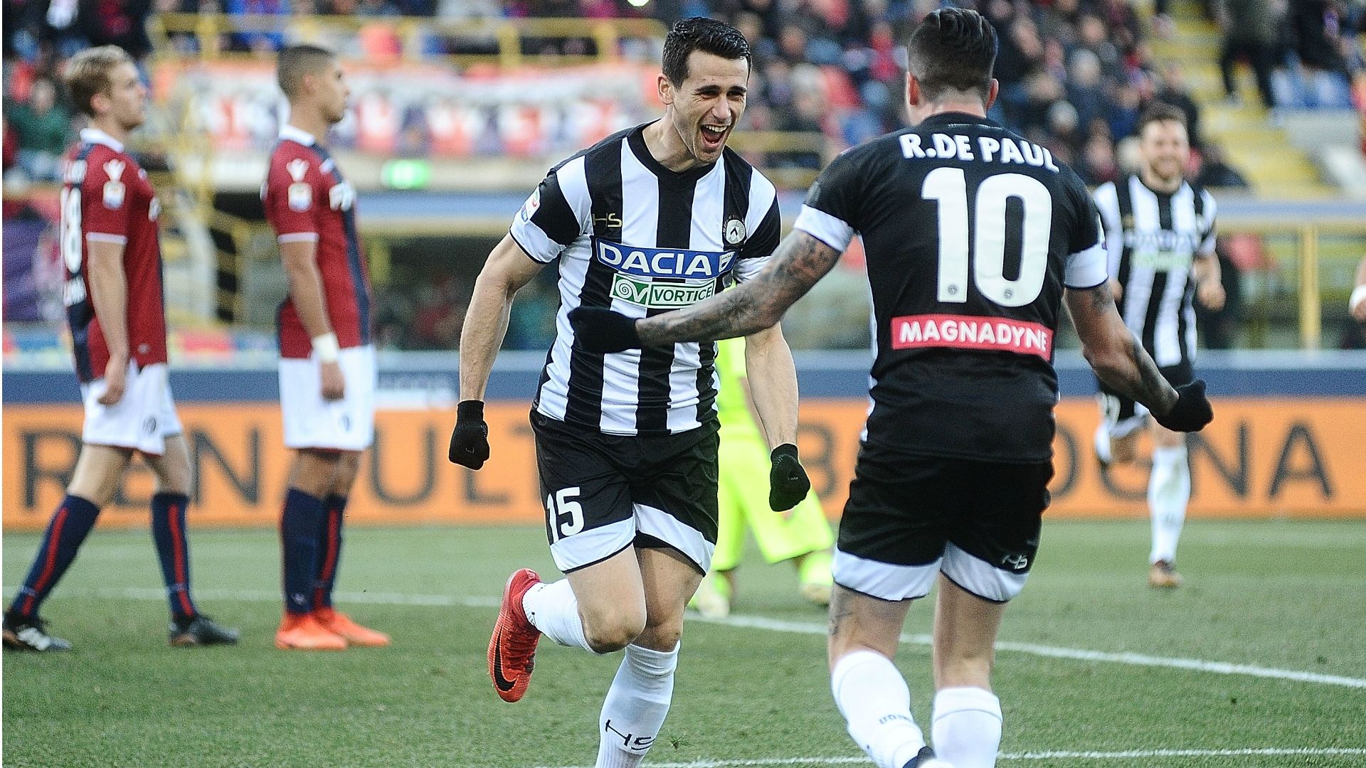 Kevin Lasagna Rodrigo De Paul Bologna Udinese Serie A