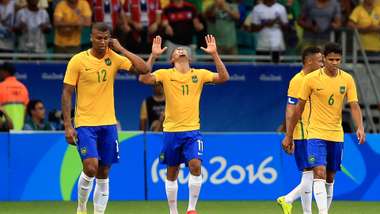 Gabriel Jesus Walace Douglas Santos Denmark Brazil Rio 2016 Olympics 10082016