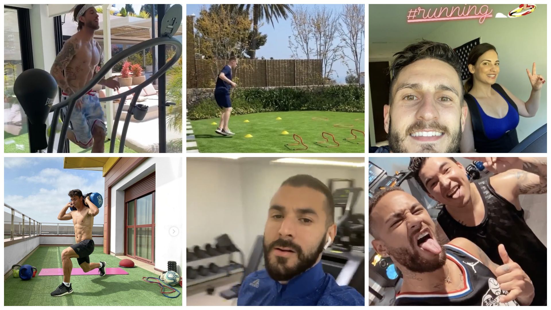 Jugadores entrenando