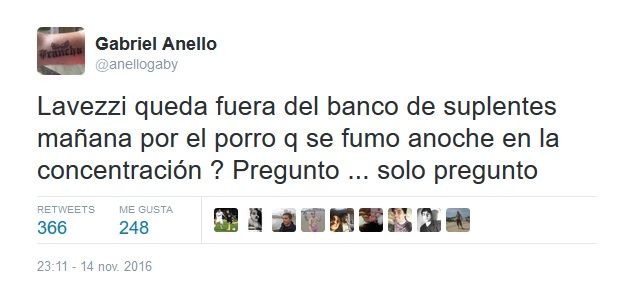 anello tuit lavezzi