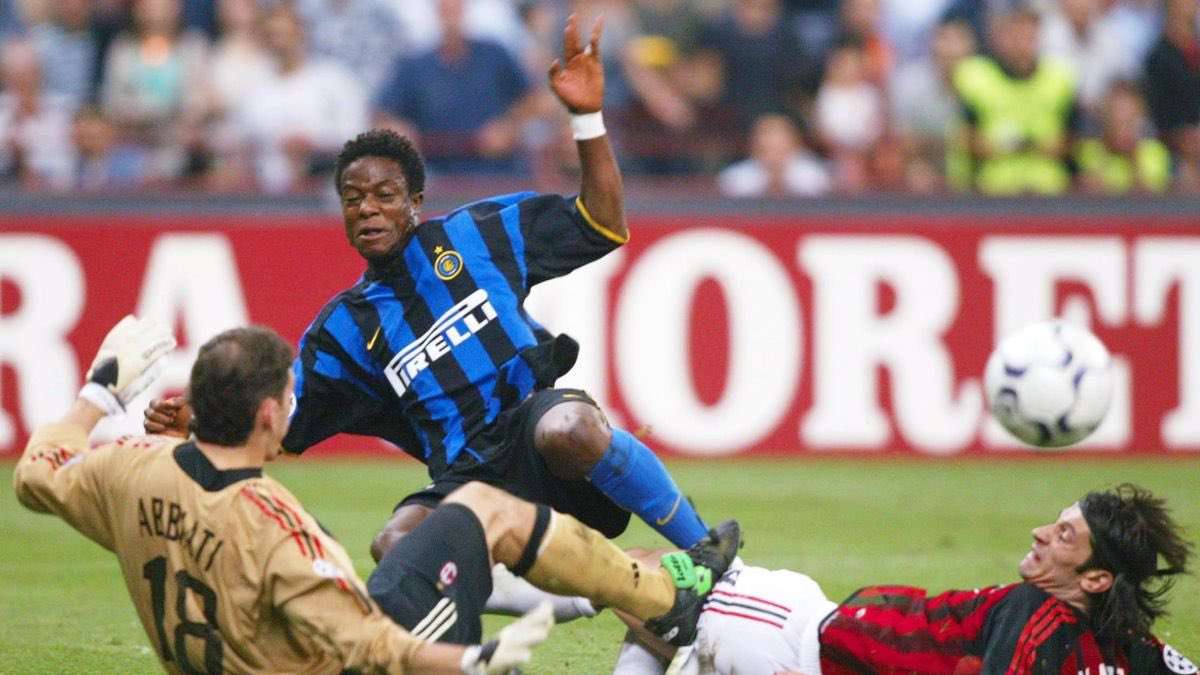 Mohammed Kallon Christian Abbiati Kakha Kaladze Inter Milan UCL 2003