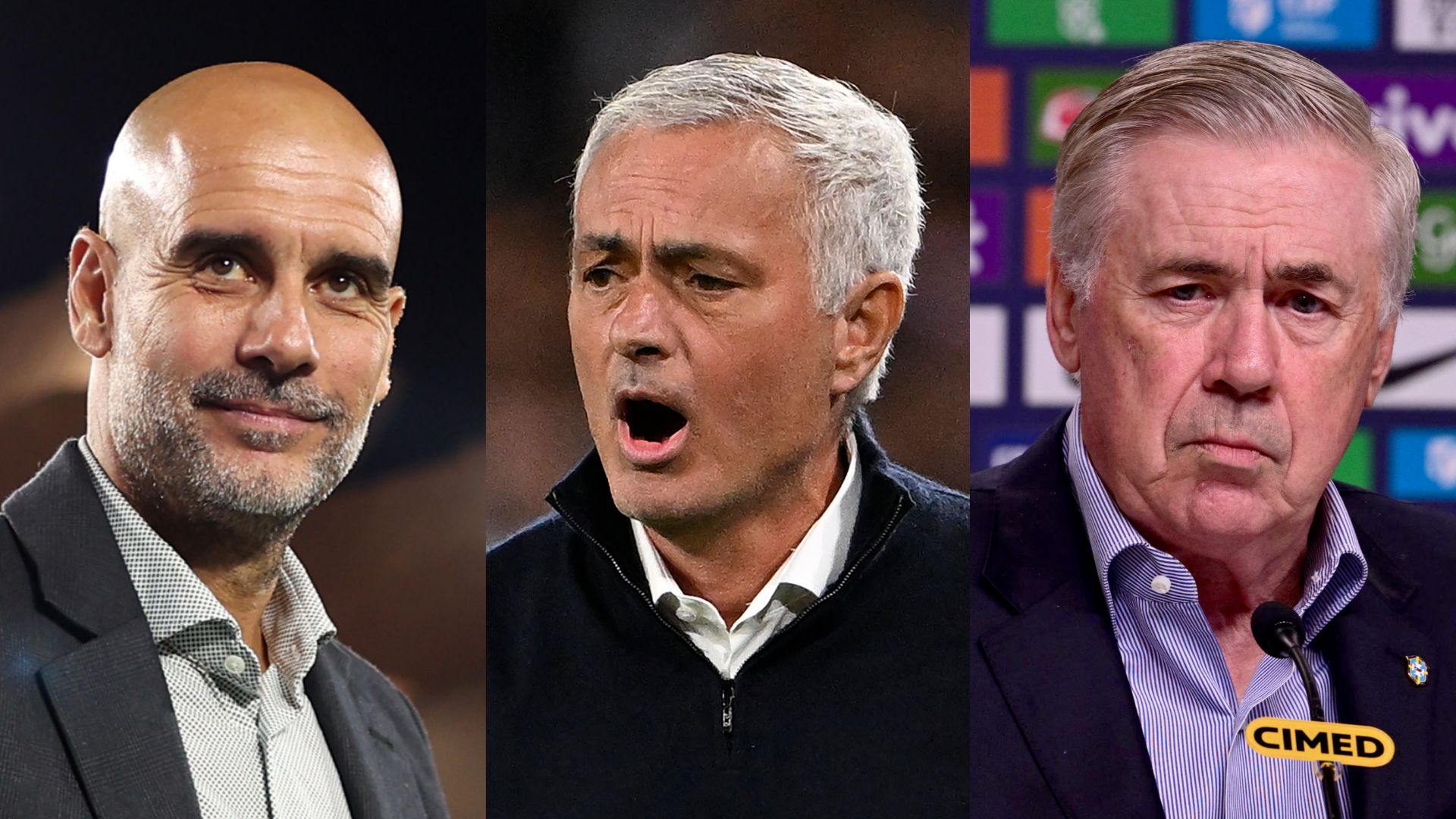 GFX Pep Guardiola Jose Mourinho Carlo Ancelotti
