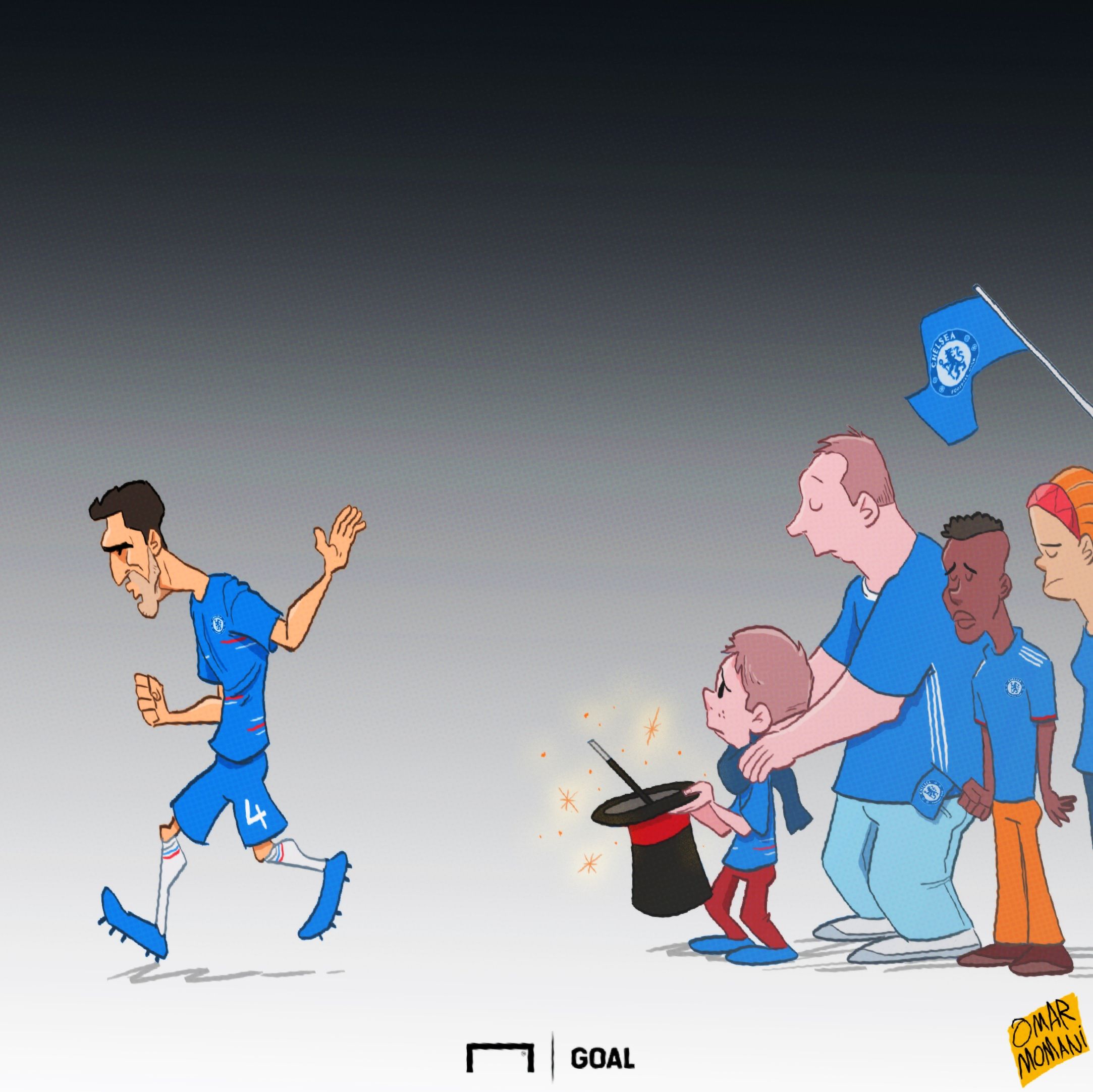 Cartoon: Fabregas passes off his magic hat