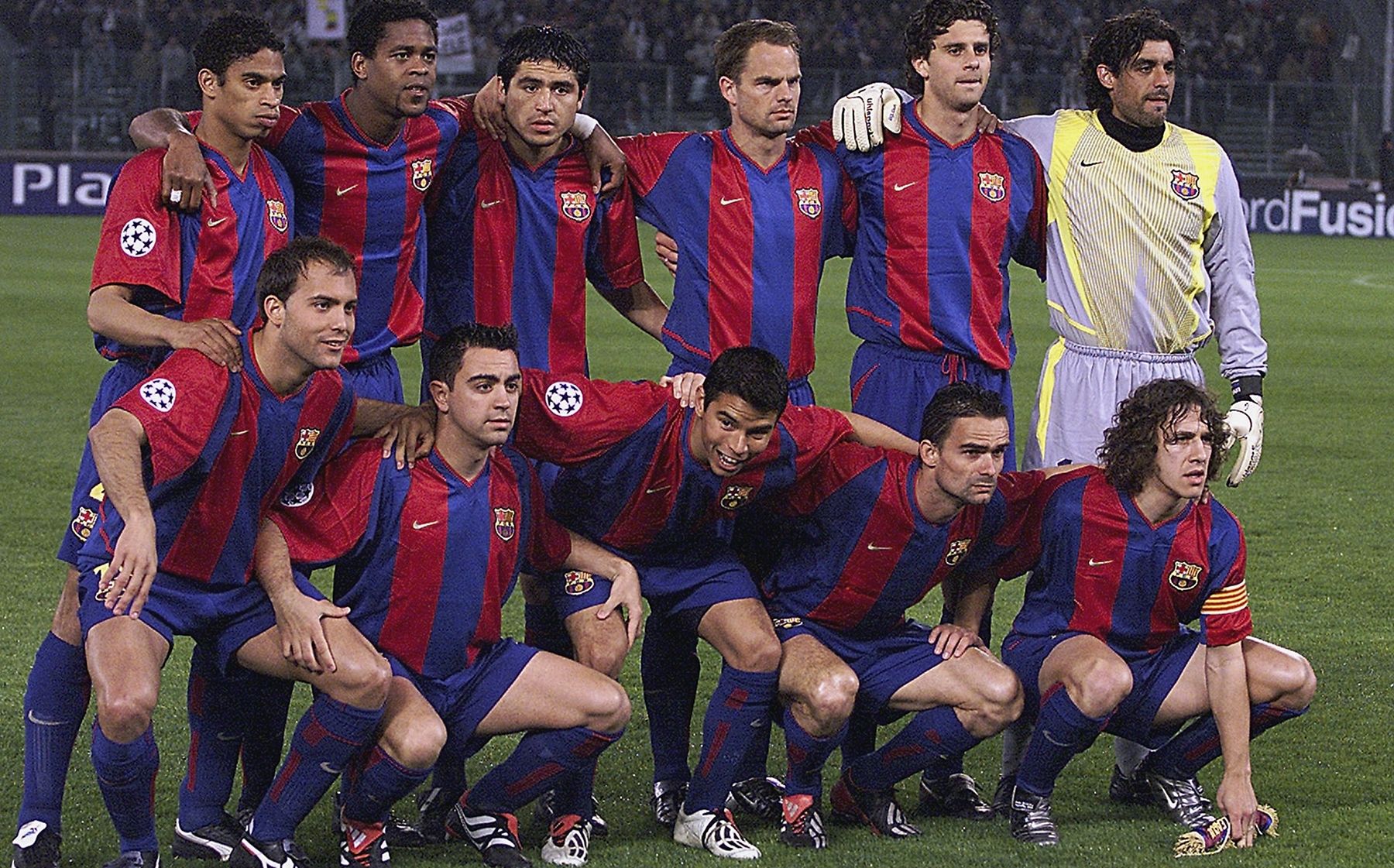 Barcelona team UEFA Champions League quarter finals 9 April 2003