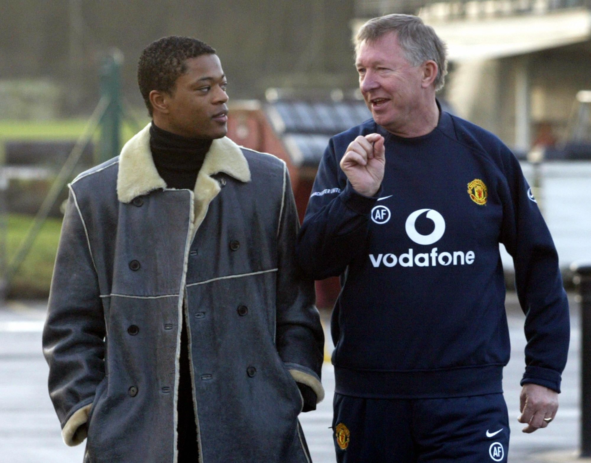 Patrice Evra and Sir Alex Ferguson