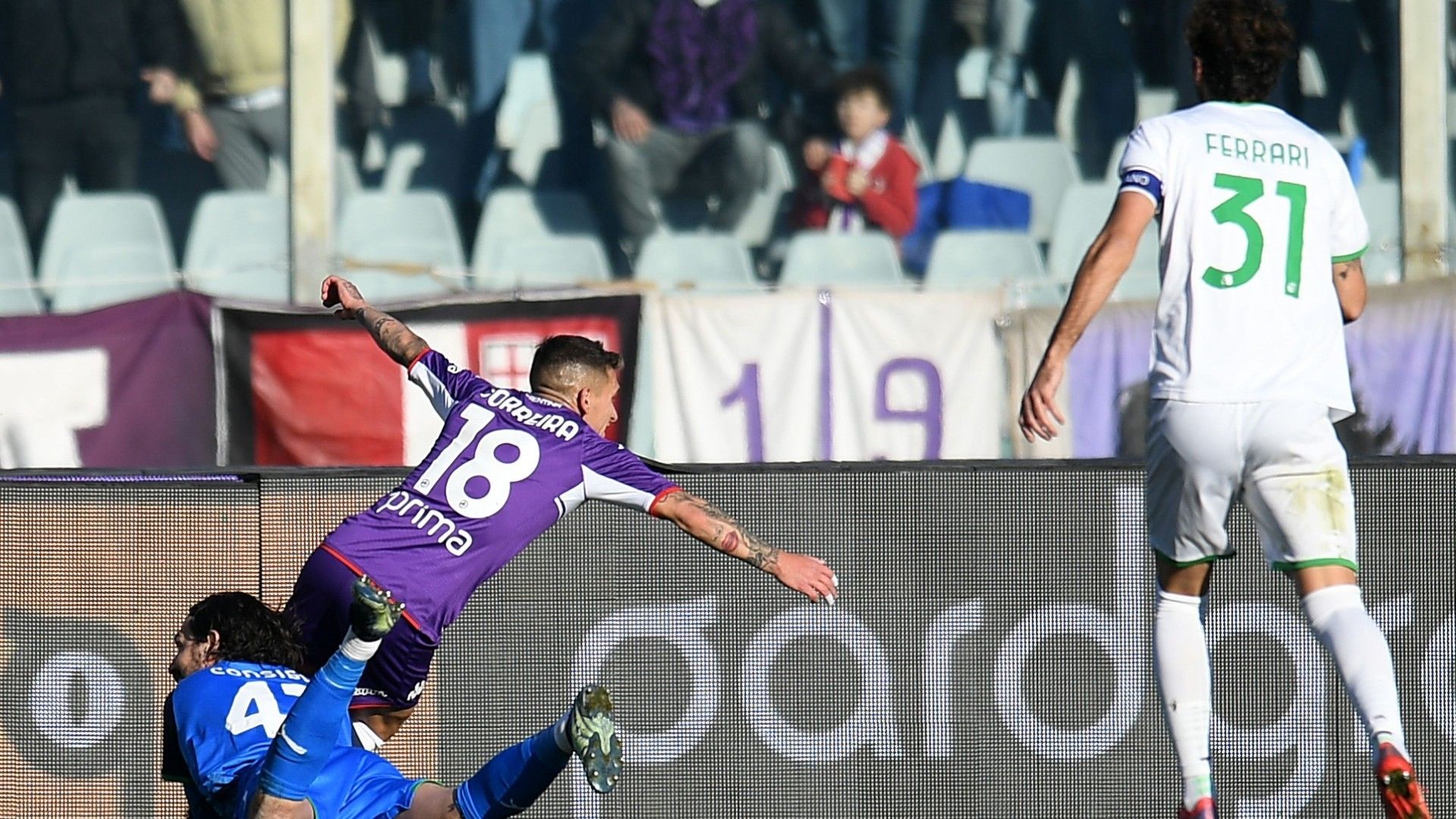 Torreira goal Fiorentina Sassuolo Serie A