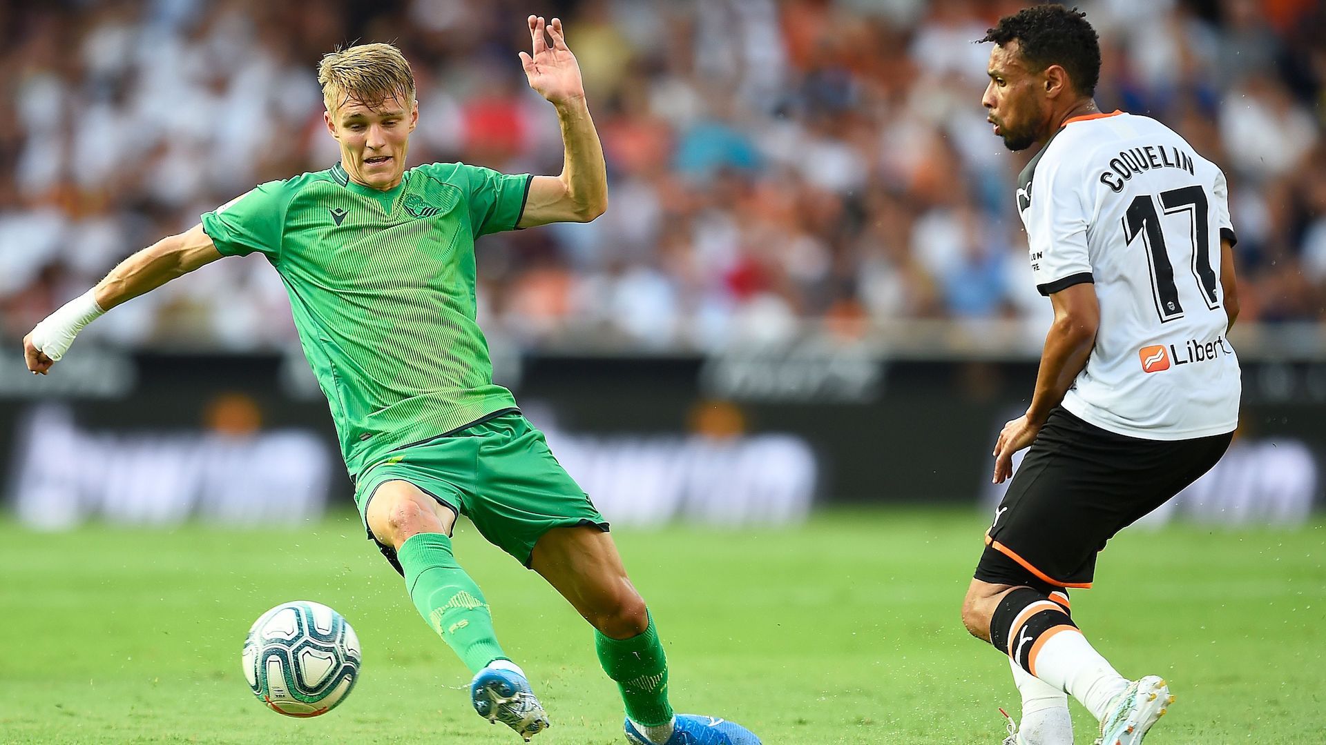 Coquelin Odegaard Valencia Real Sociedad LaLiga