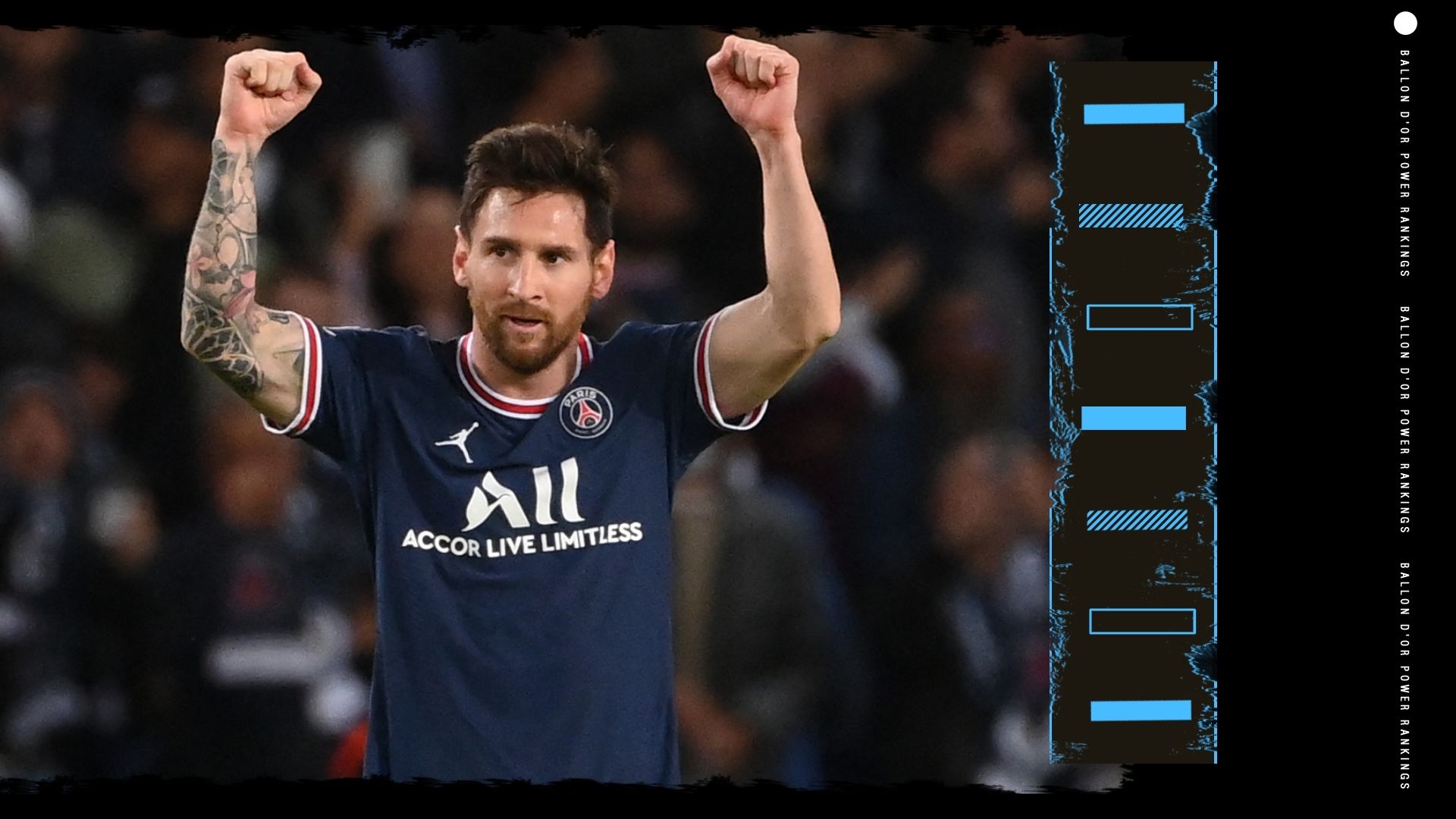 Lionel Messi Ballon d'Or Rankings GFX