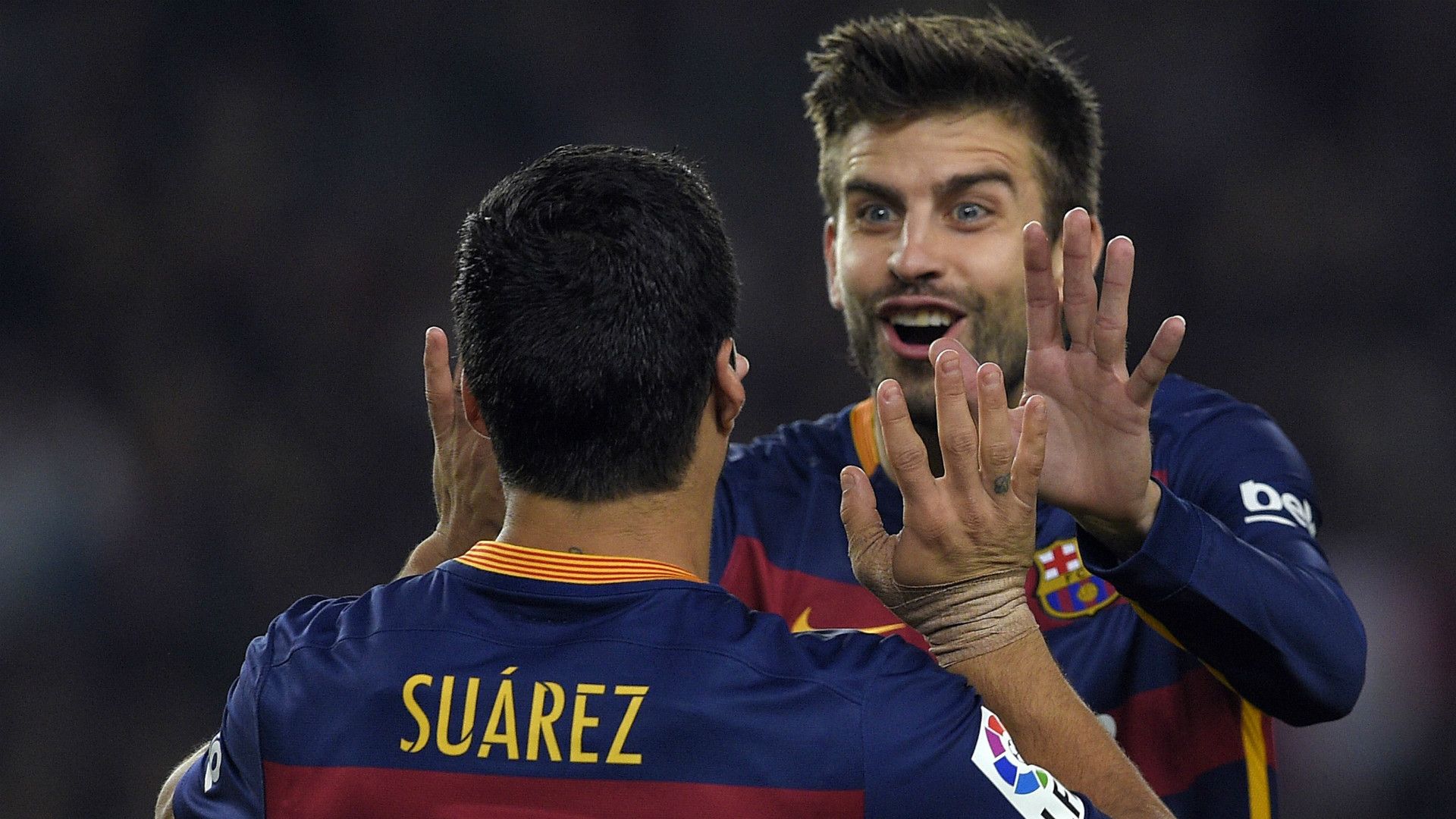 Luis Suarez Gerard Pique Barcelona Eibar La Liga