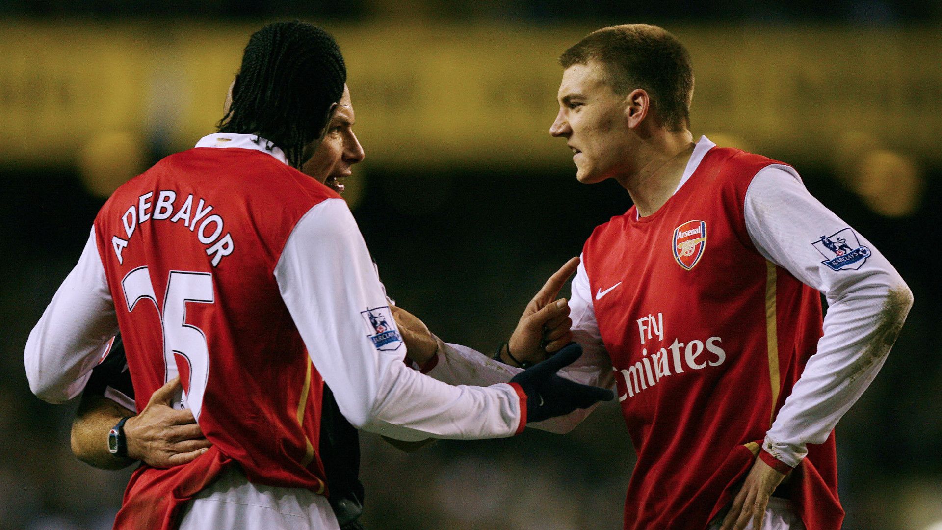 Nicklas Bendtner Emmanuel Adebayor Arsenal Premier League