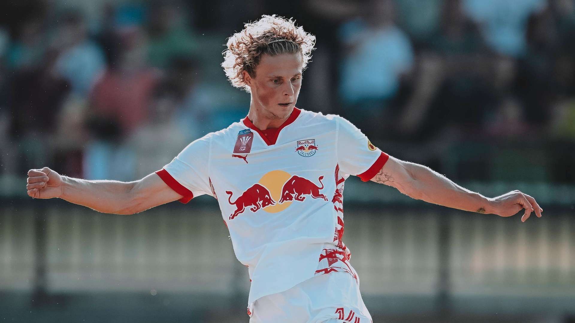 Maurits Kjaergaard of FC Red Bull Salzburg