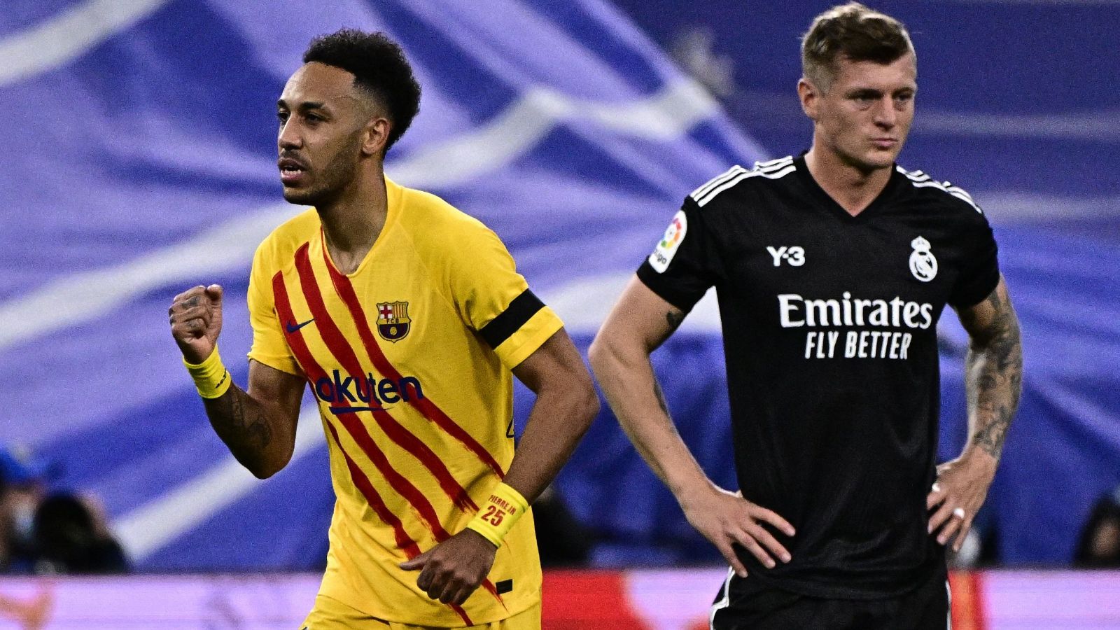 Aubameyang Kroos Real Madrid Barcelona liga 20032022