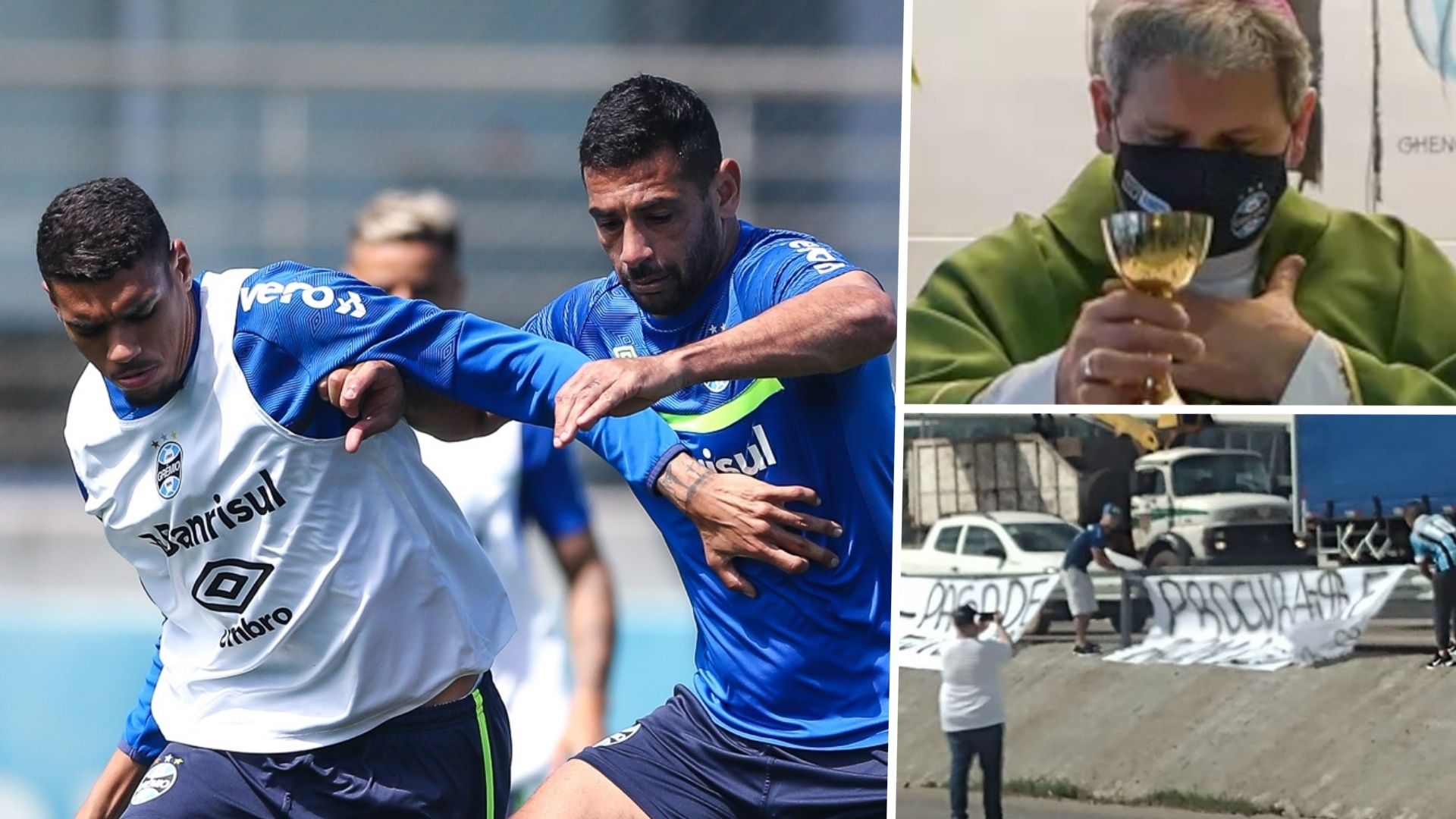 Montagem Grêmio semanas sem jogos 09092021