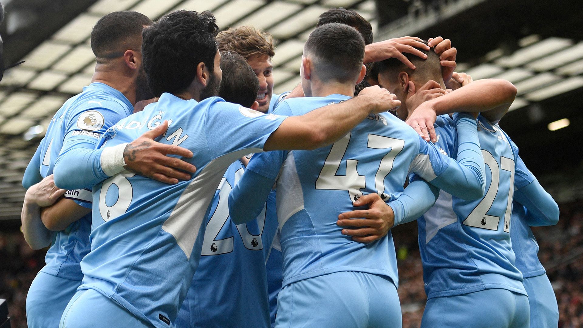 Man City celebrating 2021-22