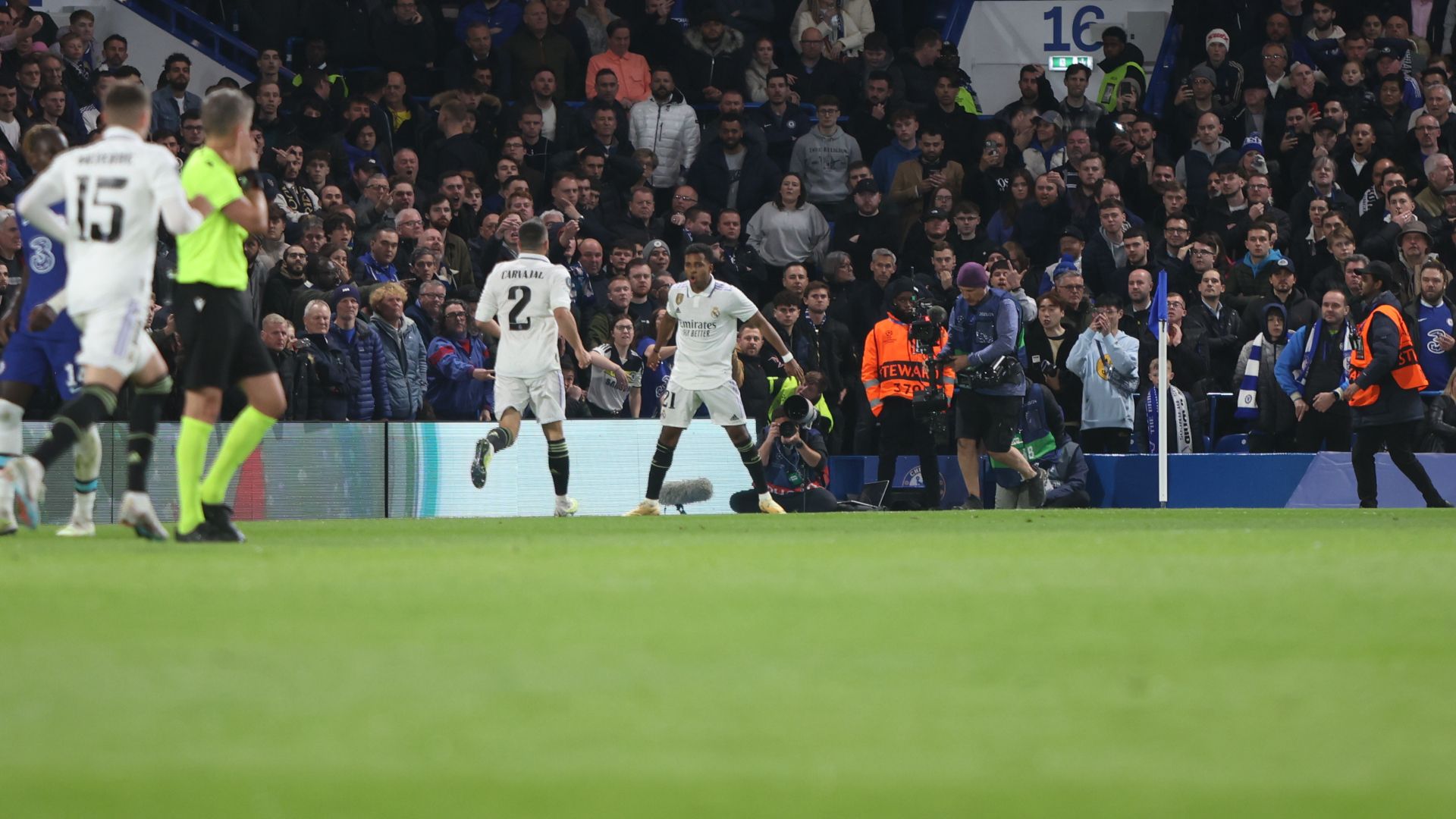 Rodrygo Celebración Cristiano Chelsea Real Madrid