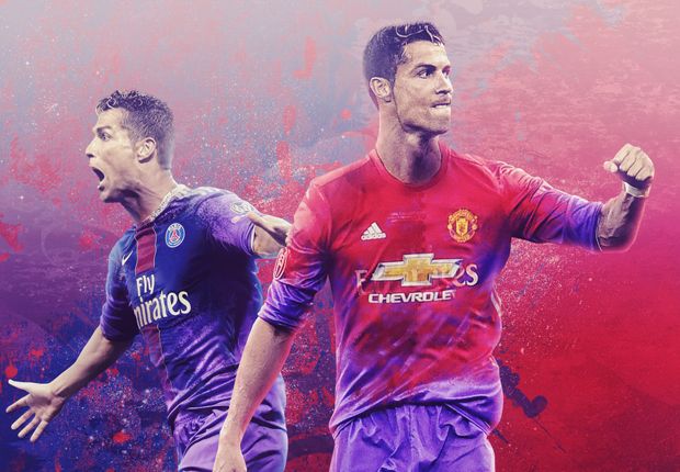 Cristiano Ronaldo PSG Manchester United Real Madrid GFX