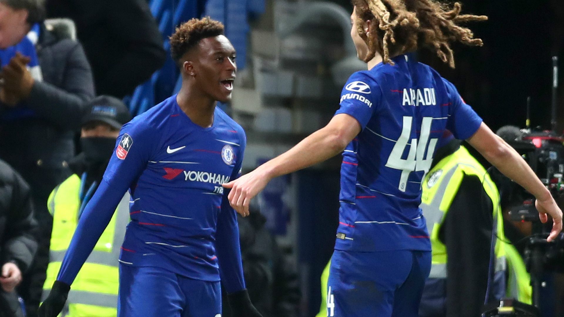 CALLUM HUDSON ODOI ETHAN AMPADU CHELSEA FA CUP 27012019