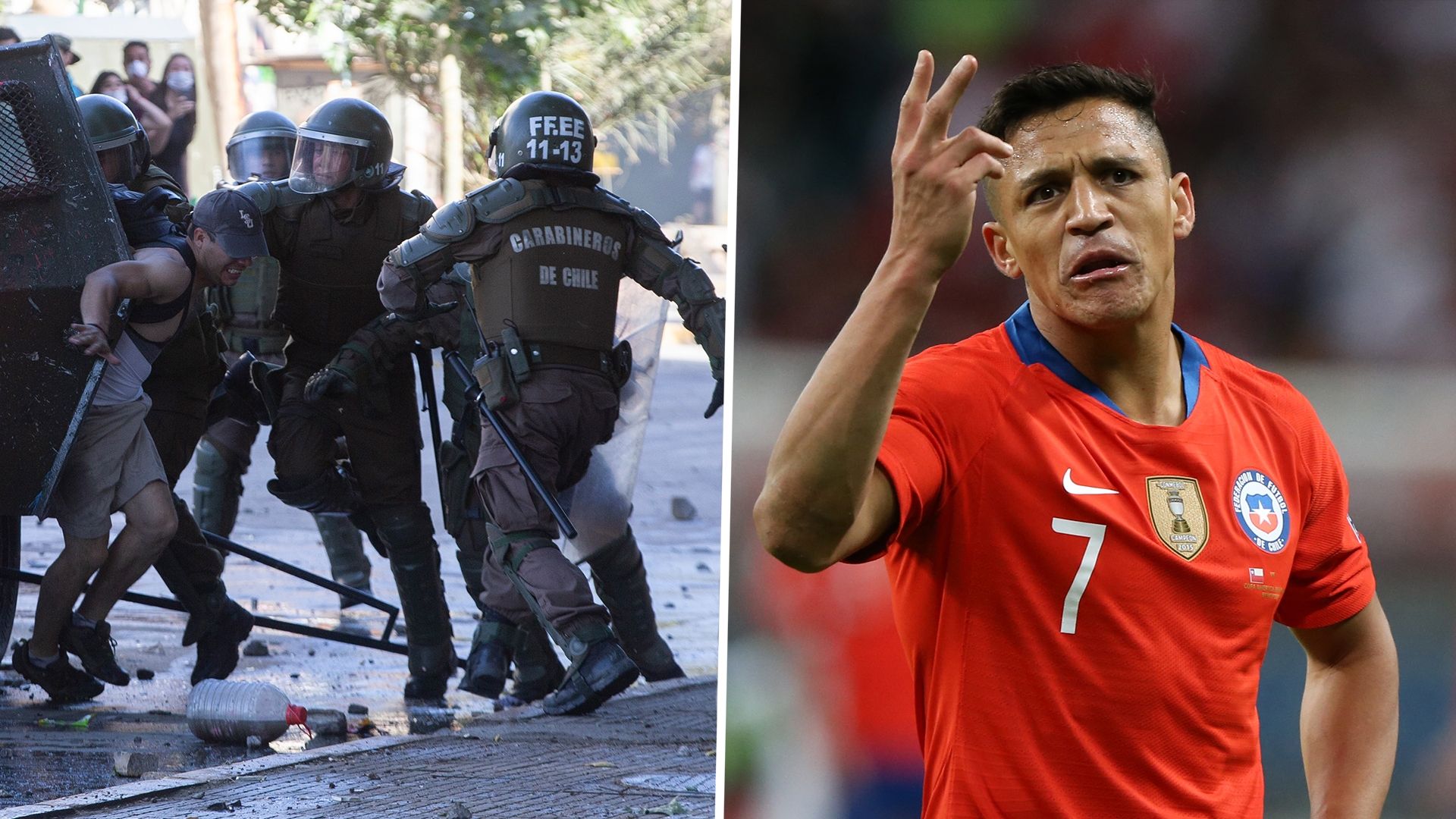 Alexis Sanchez, Chile protests