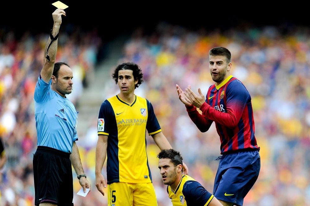 Mateu Lahoz Tiago Gerard Pique Barcelona Atletico Madrid La Liga 05172014