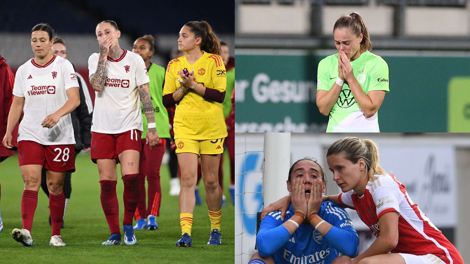 Man Utd Wolfsburg Arsenal UWCL composite