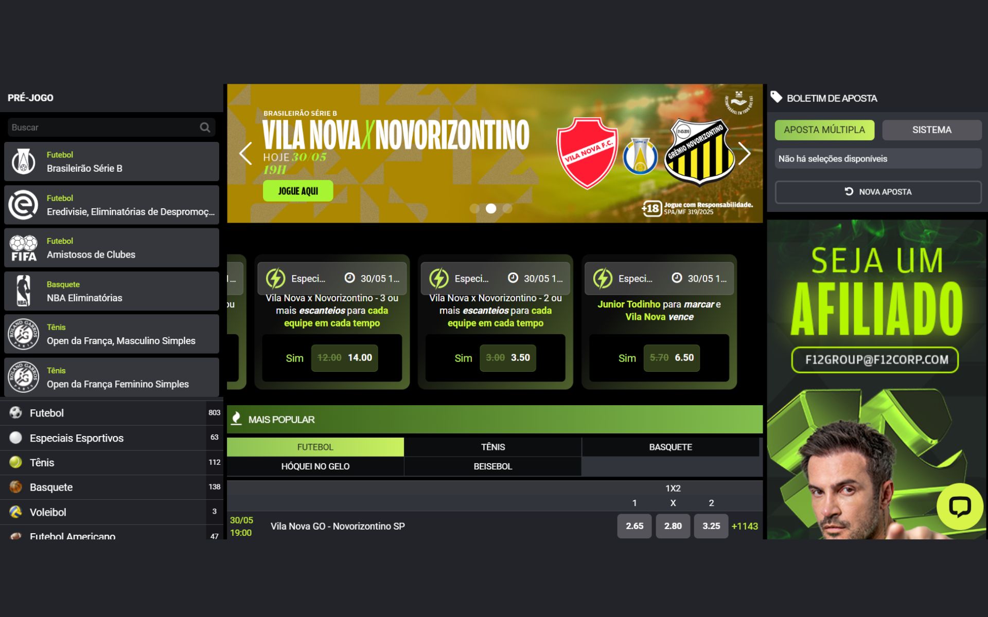 F12 Bet apostas esportivas