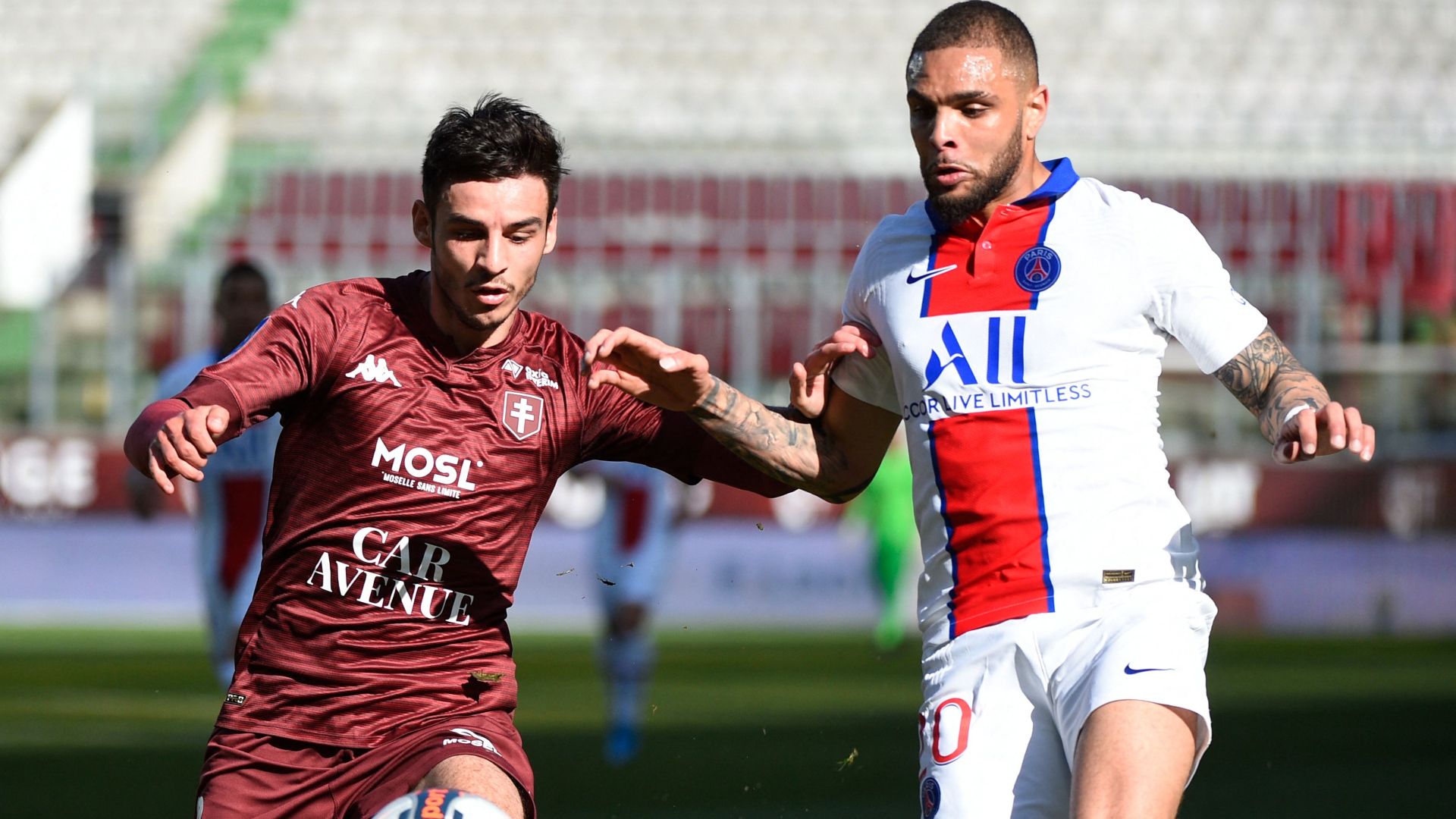 Layvin Kurzawa Fabien Centonze Metz PSG Ligue 1 24042021