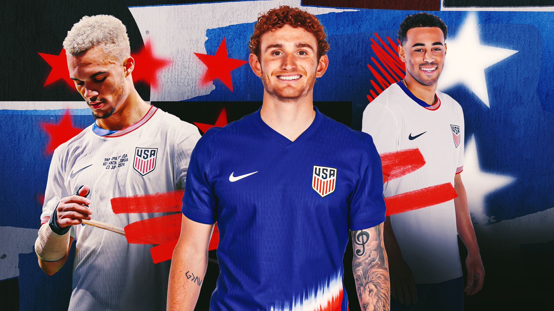 Antonee Robinson, Josh Sargent, Tyler Adams USMNT