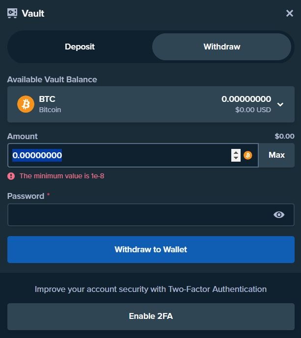 Select Your Stake.com Withdrawal Funds
