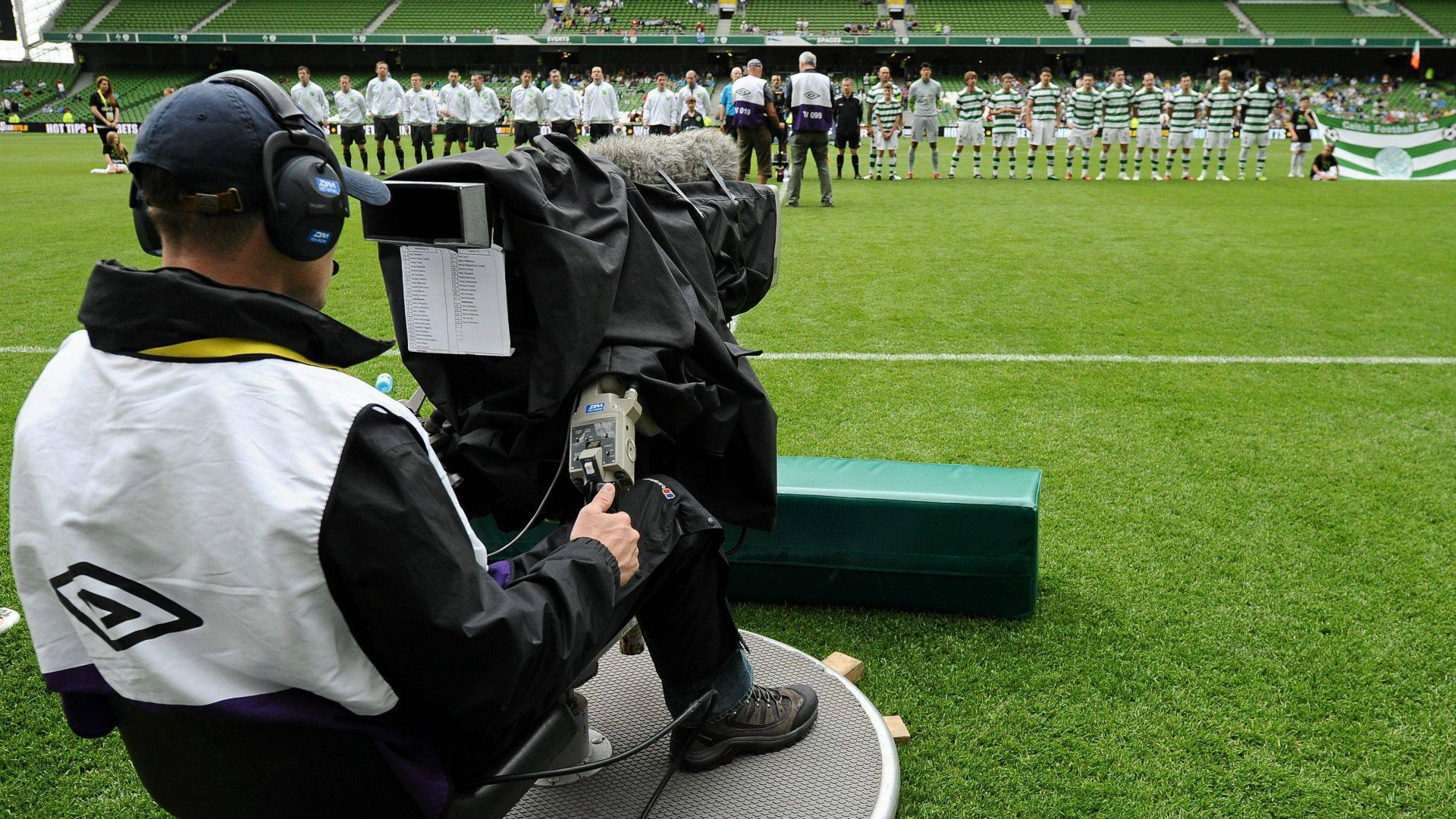 General view of TV camera League of Ireland Celtic 31072011