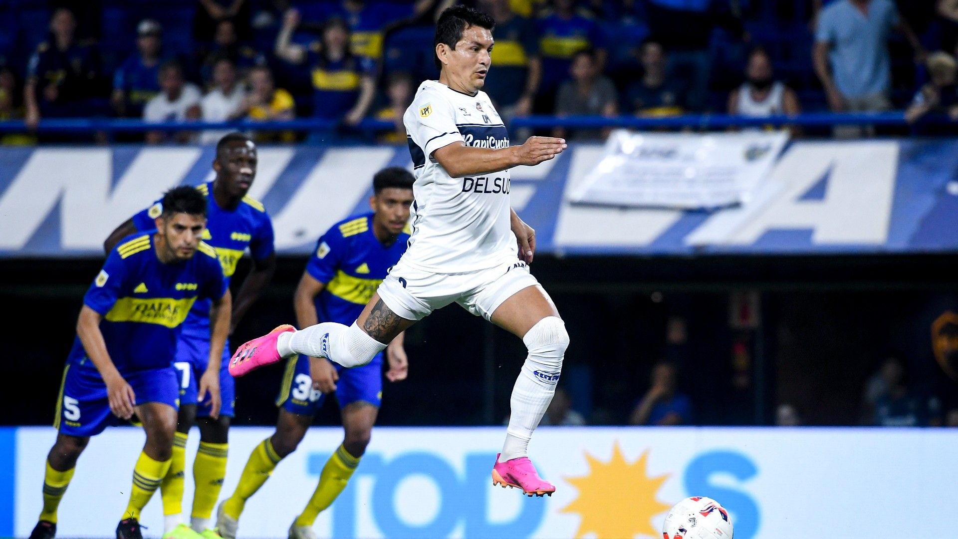 Pulga Rodriguez Boca Gimnasia Torneo Liga Profesional 30102021