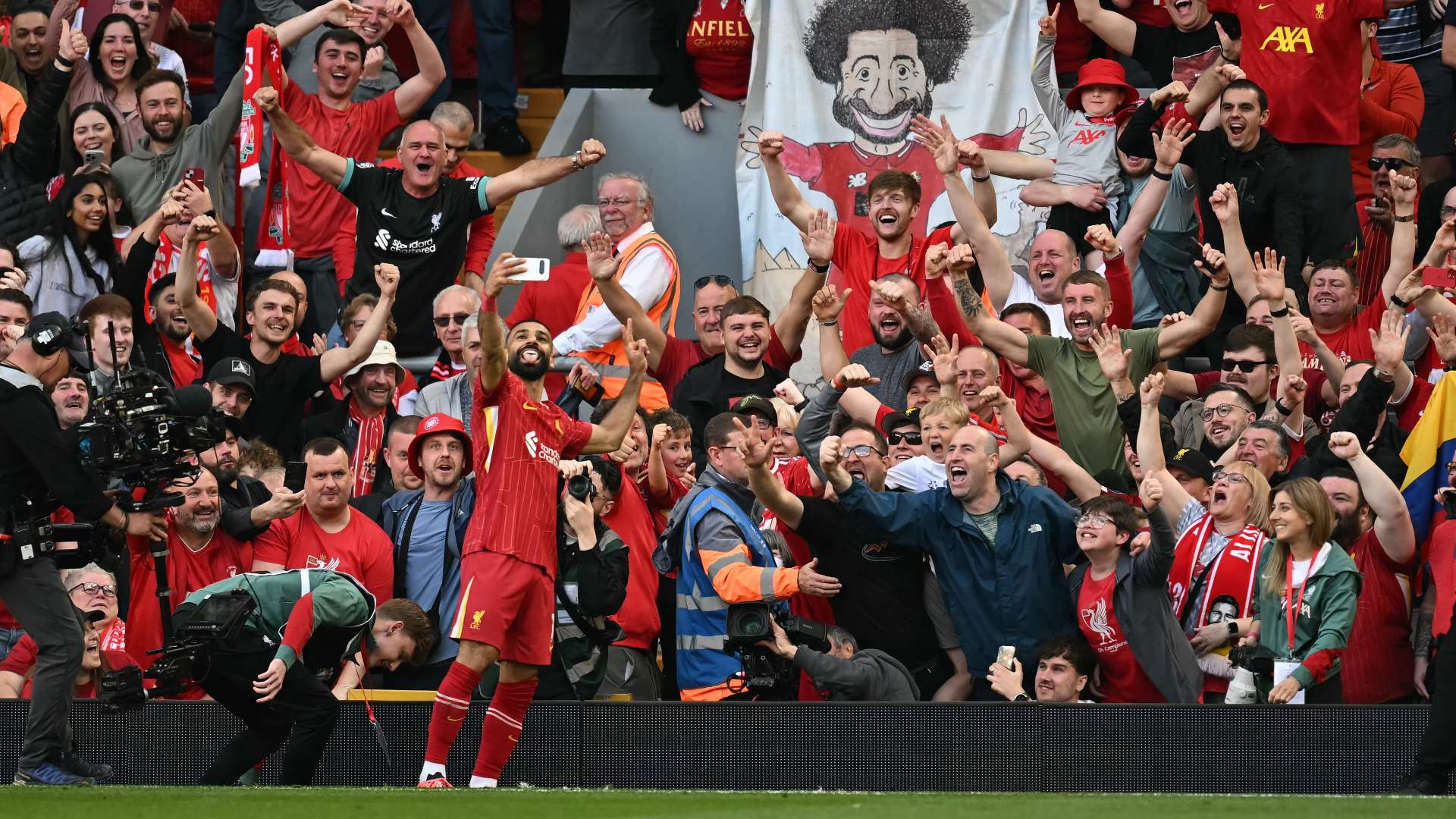 Salah esultanza Liverpool Tottenham