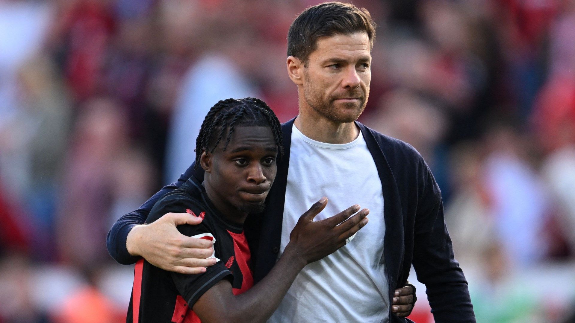 Xabi Alonso Jeremie Frimpong Bayer Leverkusen
