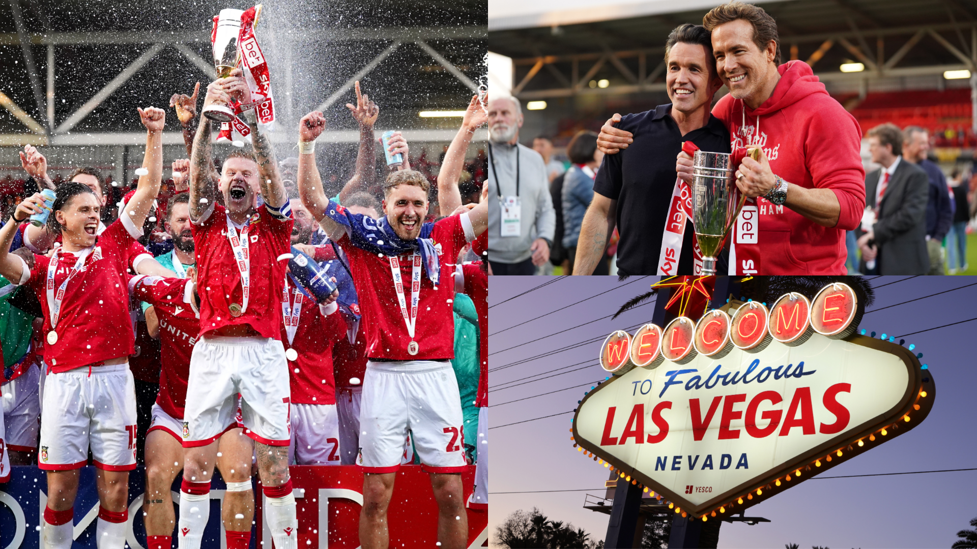 Wrexham in Las Vegas Part III: Ryan Reynolds & Rob McElhenney fund another promotion party in Sin City as Phil Parkinson makes 'phone off' admission | Goal.com UK