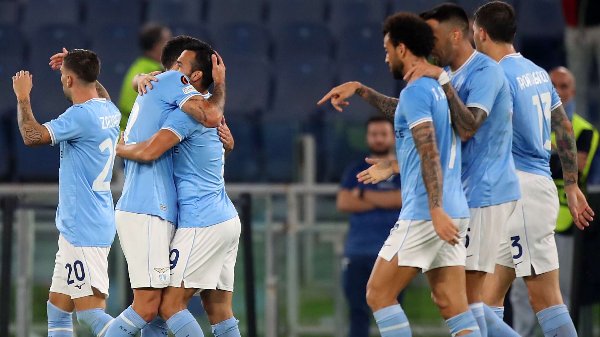 Lazio Midtjylland celebrating