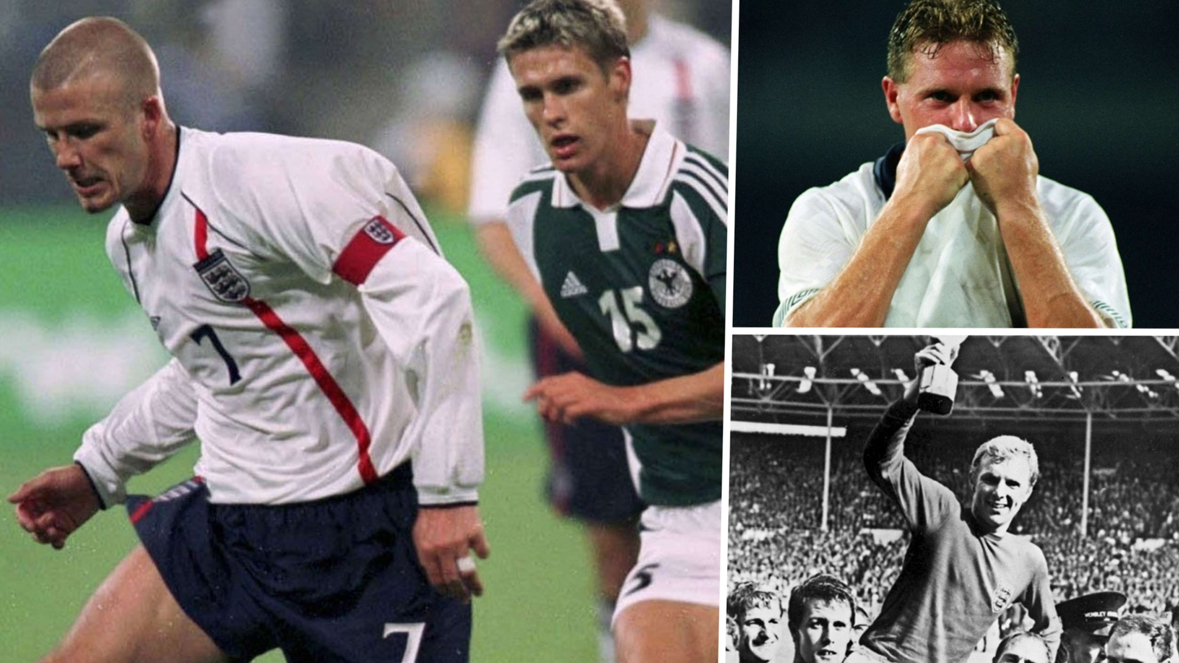 England Germany David Beckham Paul Gascoigne Bobby Moore