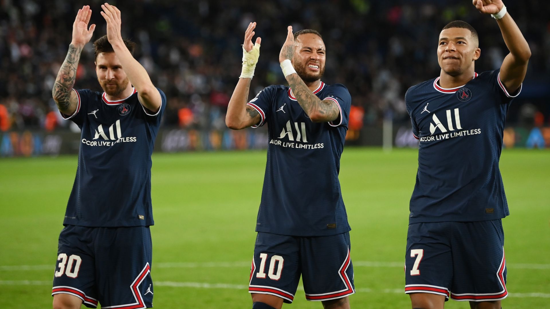 Lionel Messi Neymar Kylian Mbappe PSG