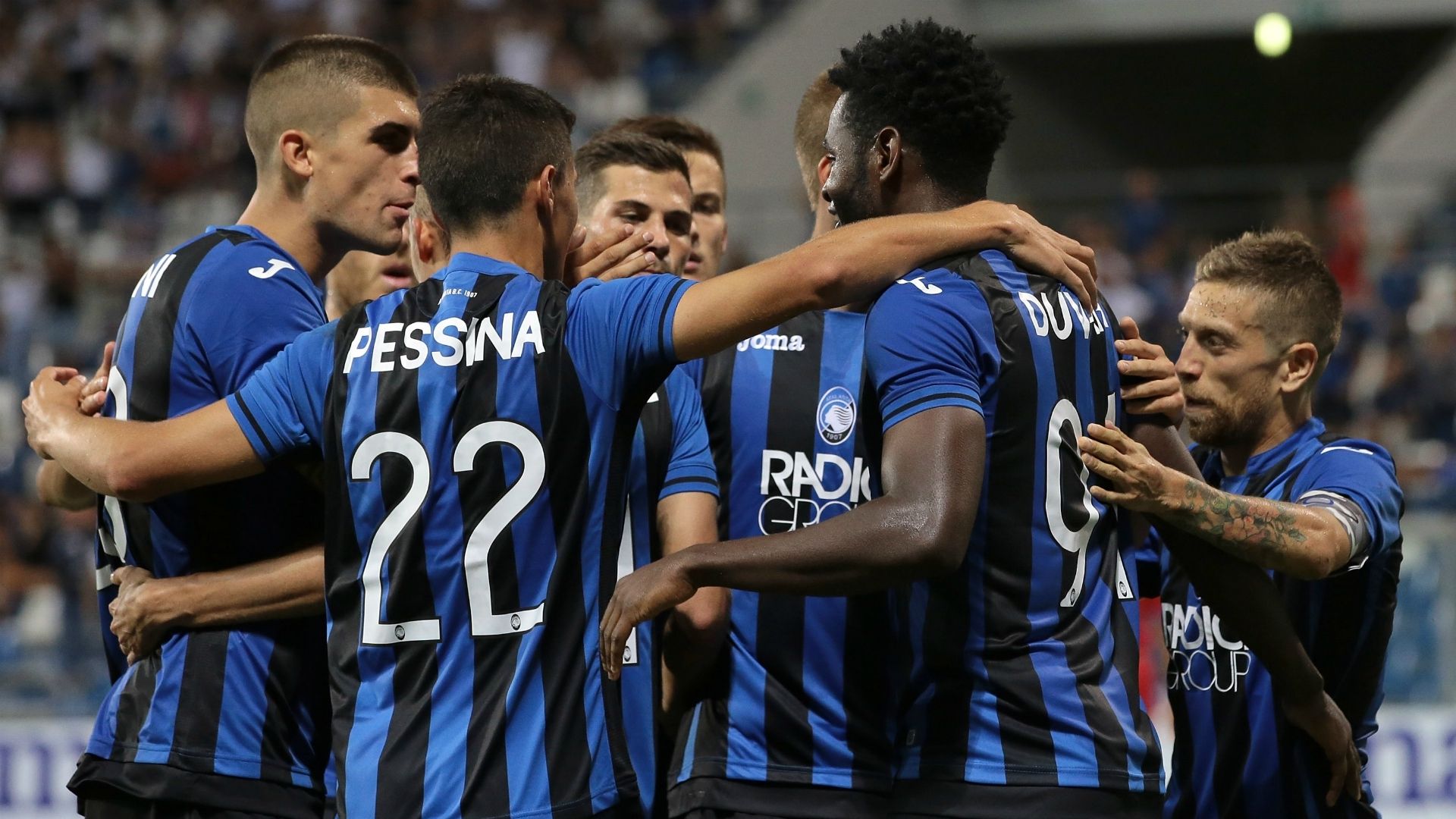 Atalanta celebrating Hapoel Haifa UEFA Europa League 08162018