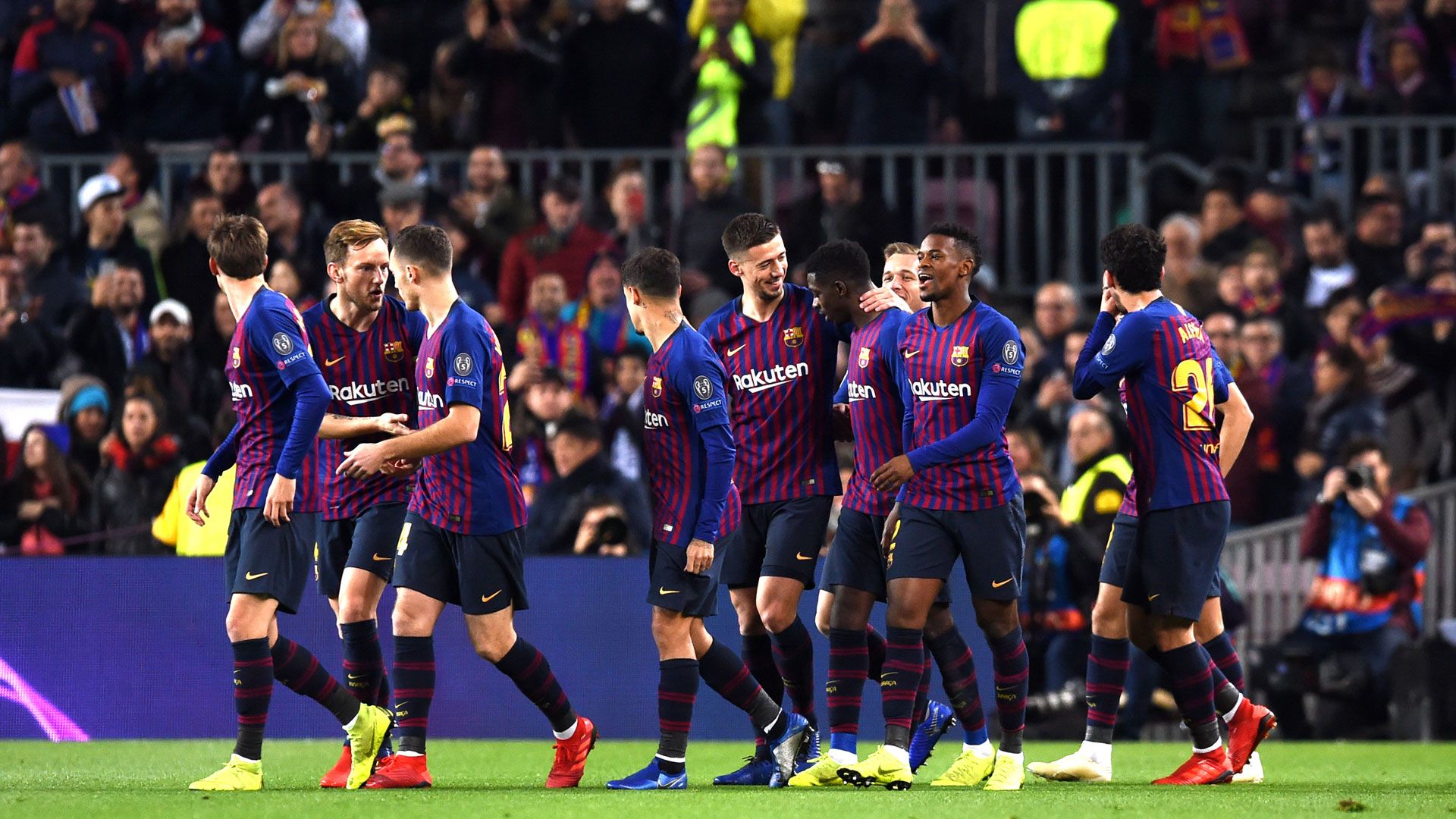 FC Barcelona celebration Champions League 11122018