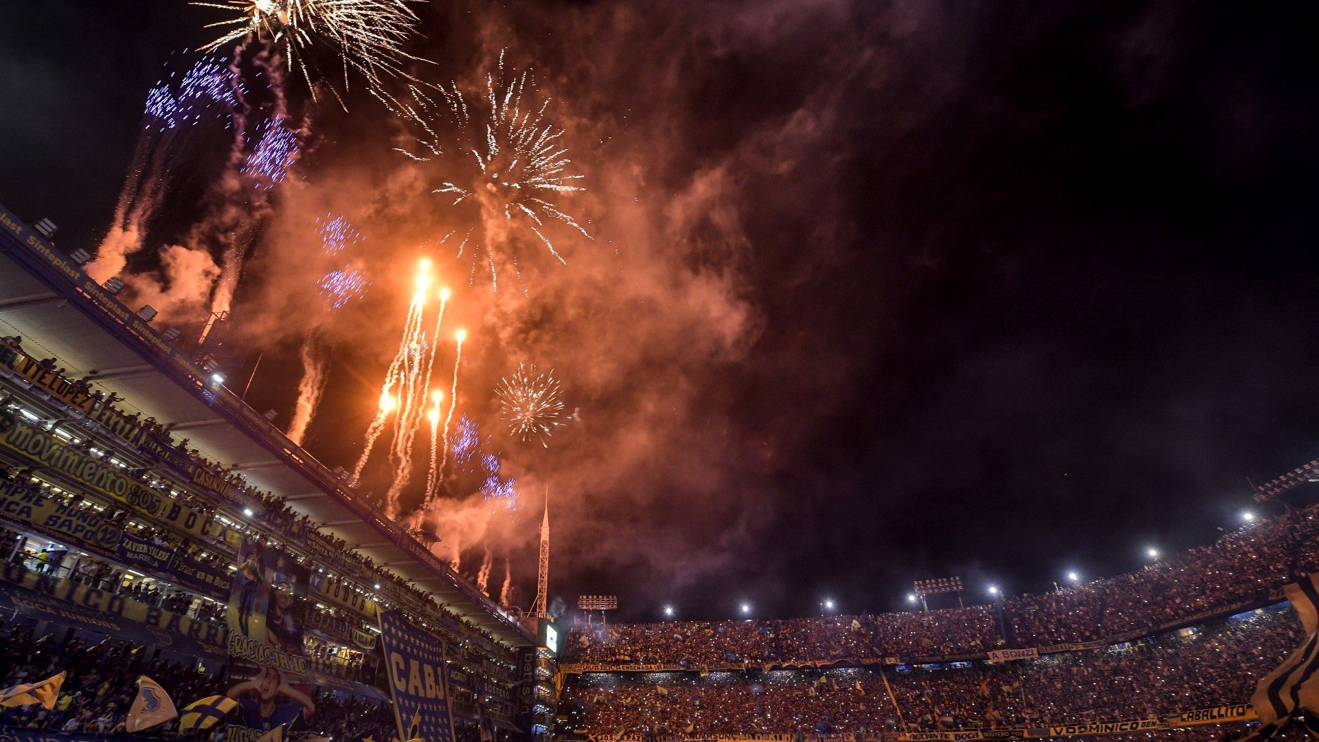 Boca La Bombonera Racing Fuegos Artificiales Copa Liga Profesional 10032024