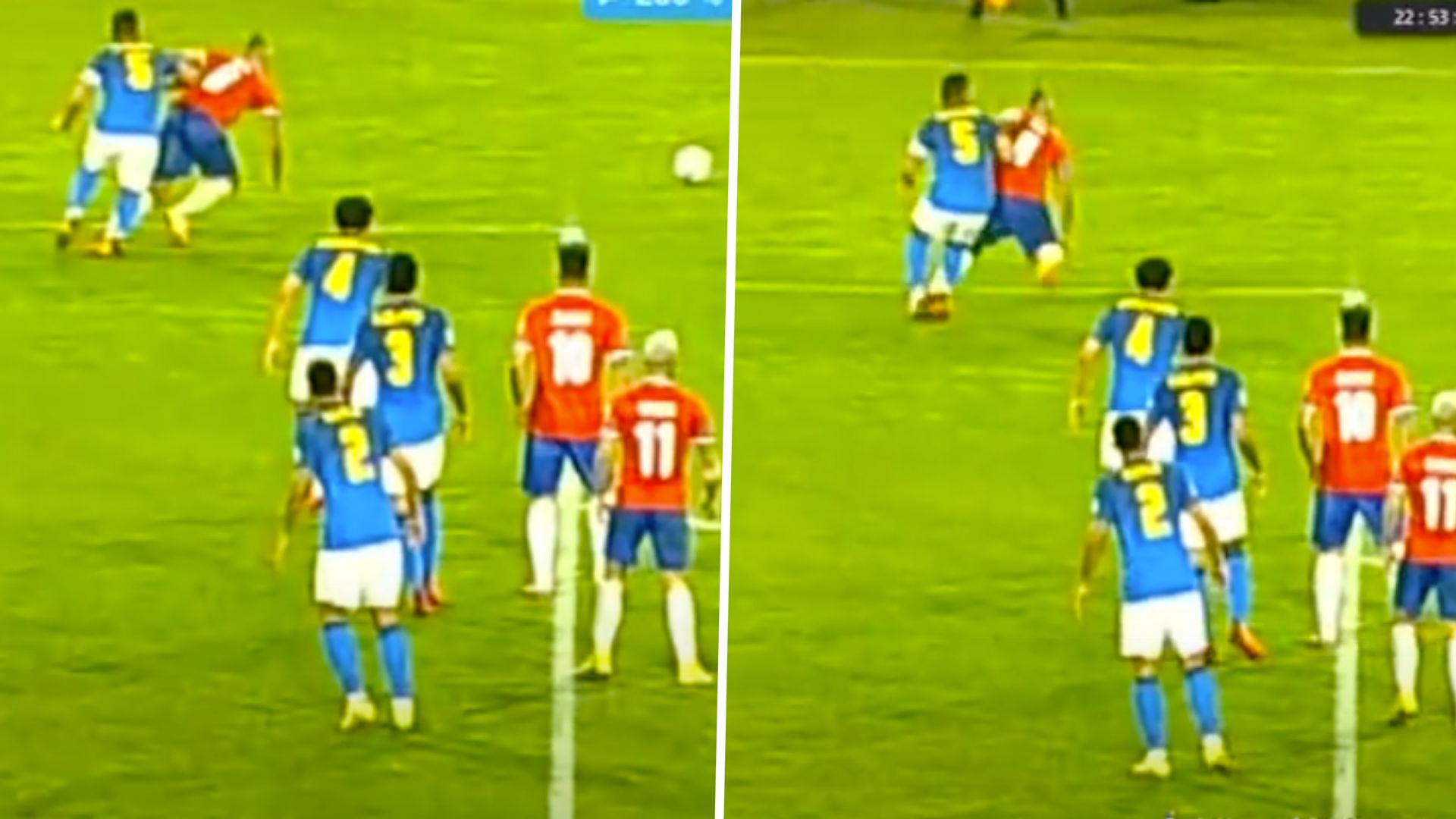 ¿Penal? Casemiro Arturo Vidal Chile Brasil 020921